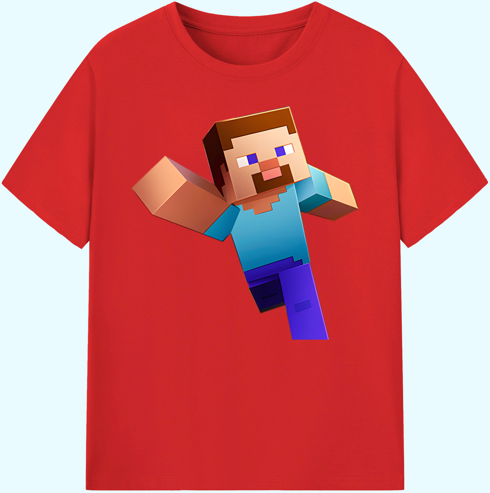 （画像用） マインクラフト ブロックの世界 Minecraft MC Block world 綿100％ メンズ半袖Tシャツ｜肌触りやわらか＆通気性