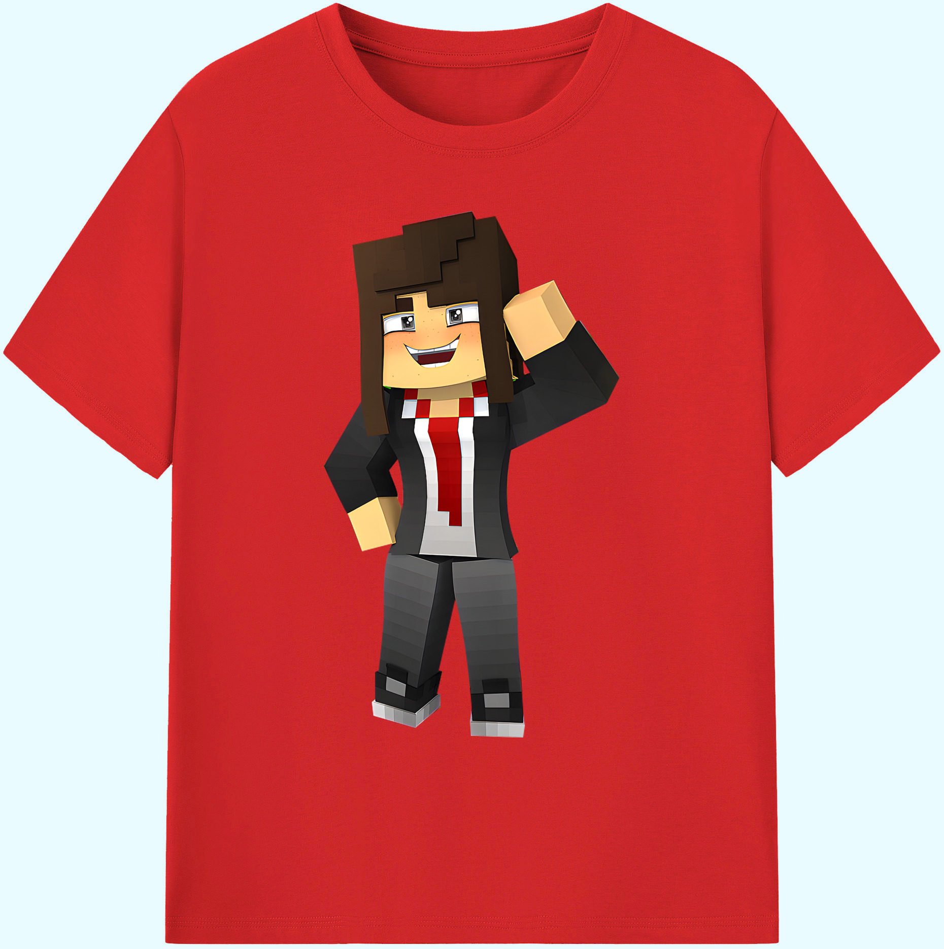 （画像用） マインクラフト ブロックの世界 Minecraft MC Block world 綿100％ メンズ半袖Tシャツ｜肌触りやわらか＆通気性
