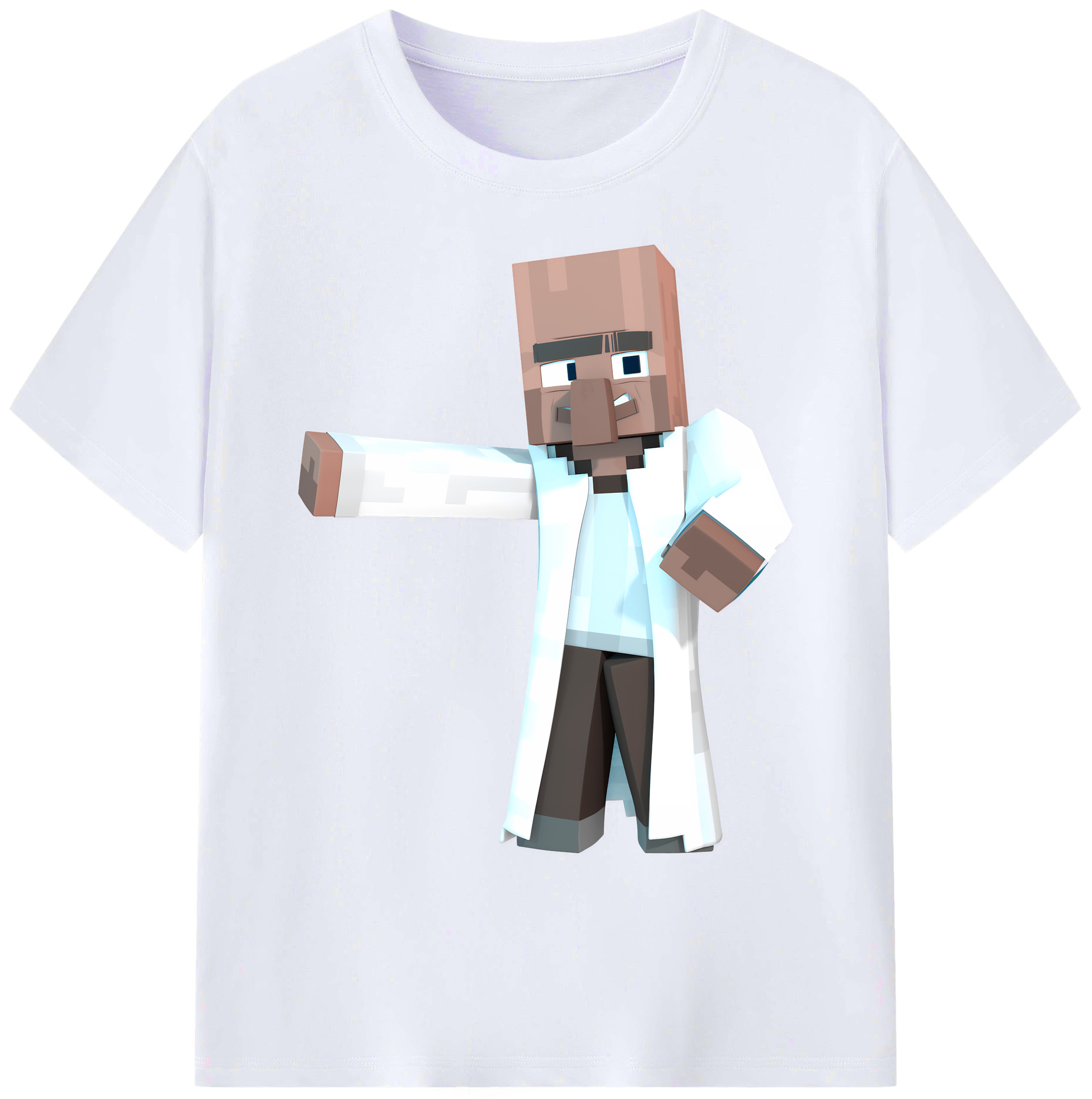 （画像用） マインクラフト ブロックの世界 Minecraft MC Block world 綿100％ メンズ半袖Tシャツ｜肌触りやわらか＆通気性