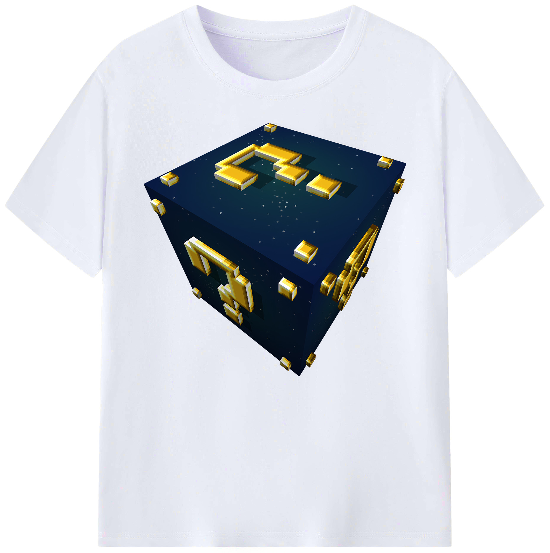 （画像用） マインクラフト ブロックの世界 Minecraft MC Block world 綿100％ メンズ半袖Tシャツ｜肌触りやわらか＆通気性