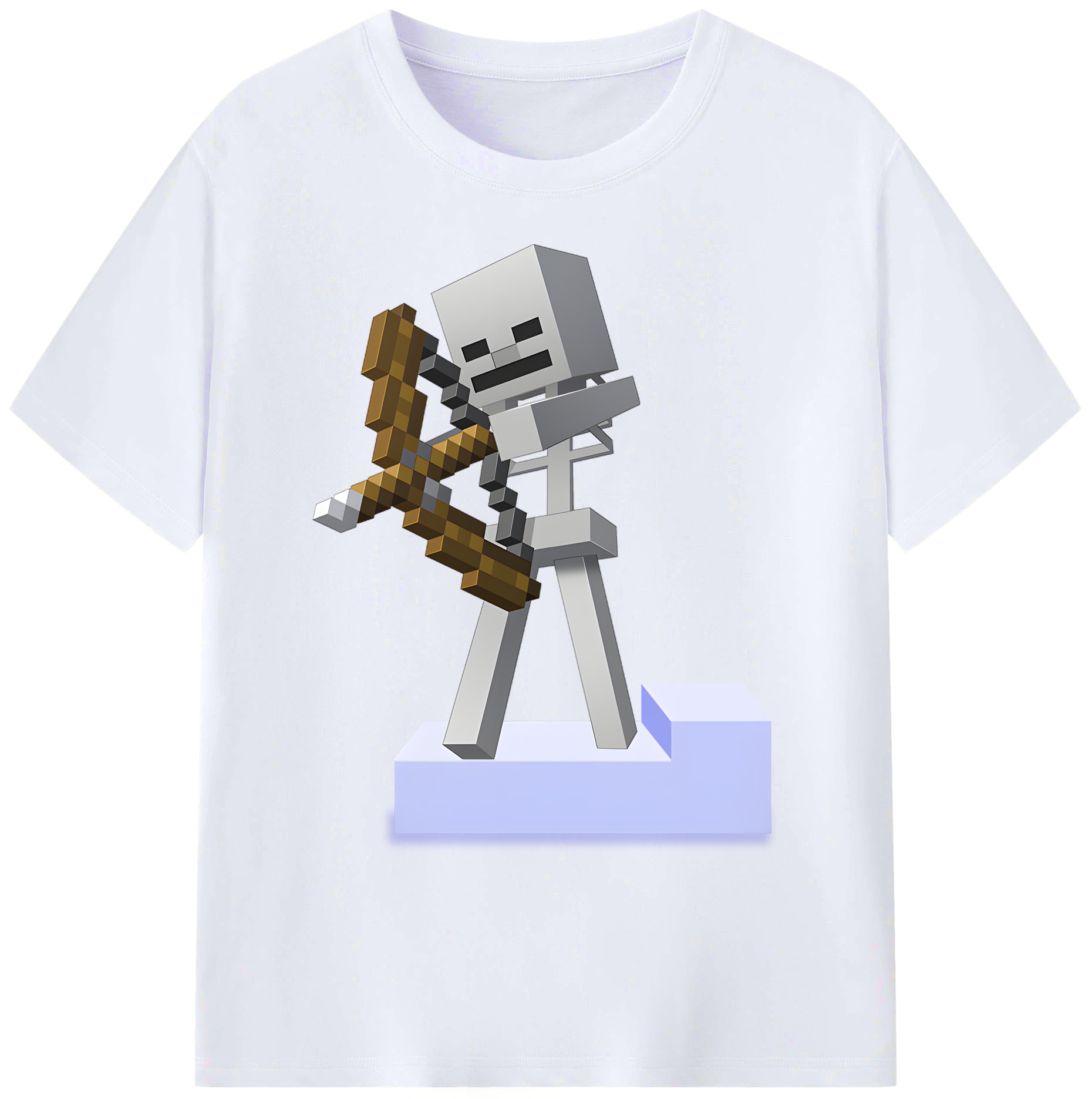 （画像用） マインクラフト ブロックの世界 Minecraft MC Block world 綿100％ メンズ半袖Tシャツ｜肌触りやわらか＆通気性