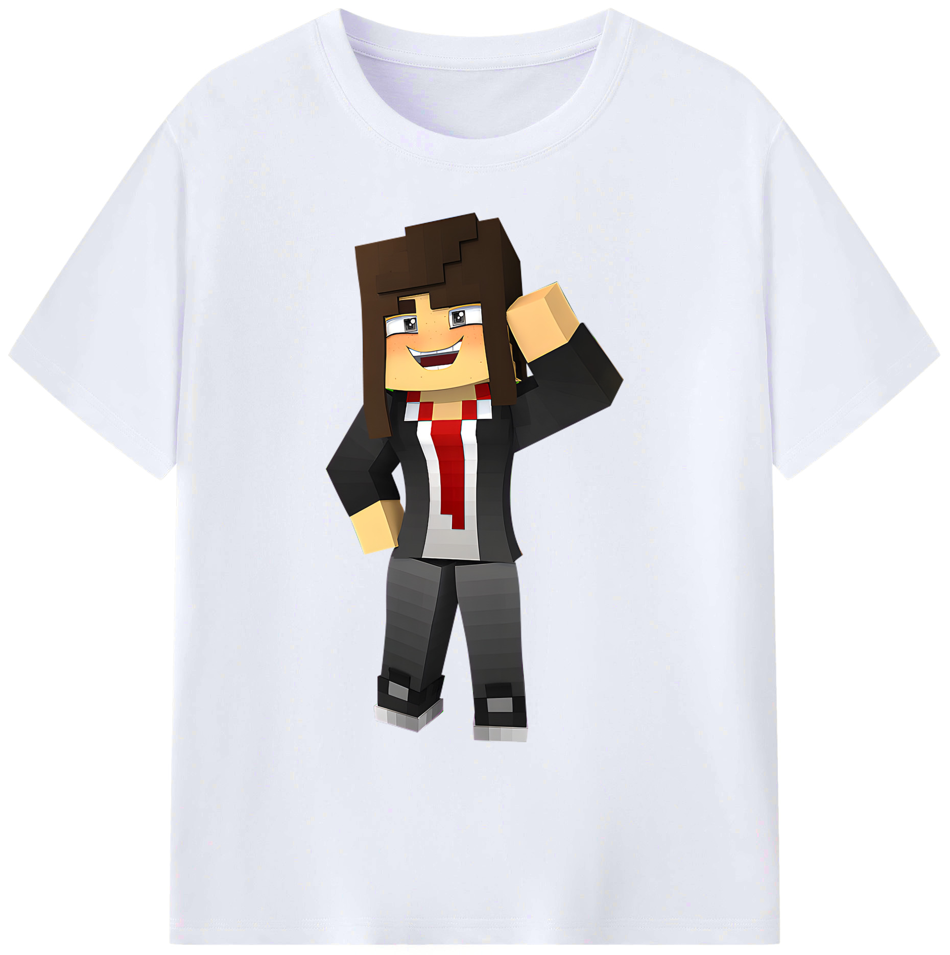 （画像用） マインクラフト ブロックの世界 Minecraft MC Block world 綿100％ メンズ半袖Tシャツ｜肌触りやわらか＆通気性