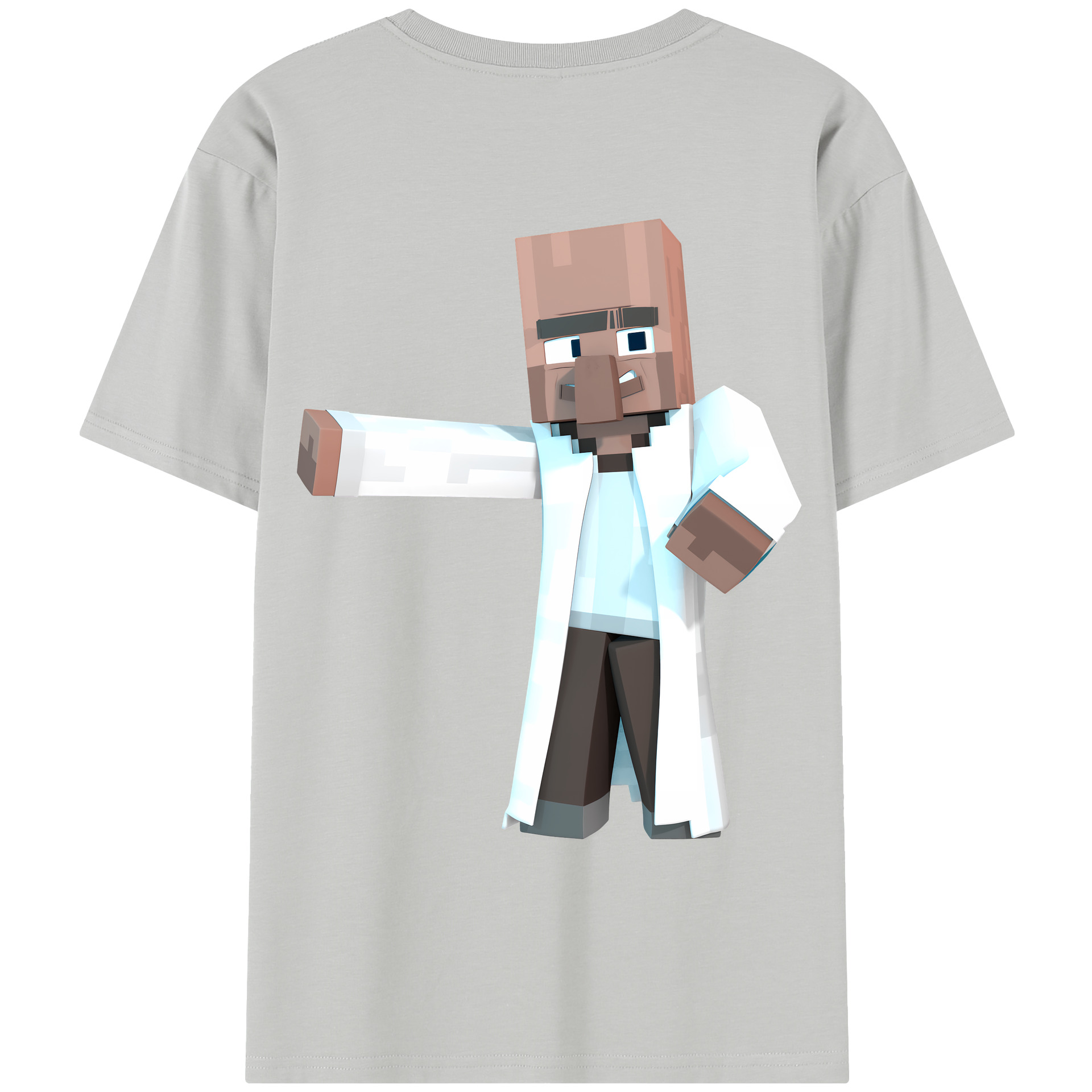 （画像用） マインクラフト ブロックの世界 Minecraft MC Block world レディース半袖Tシャツ(バックプリント)