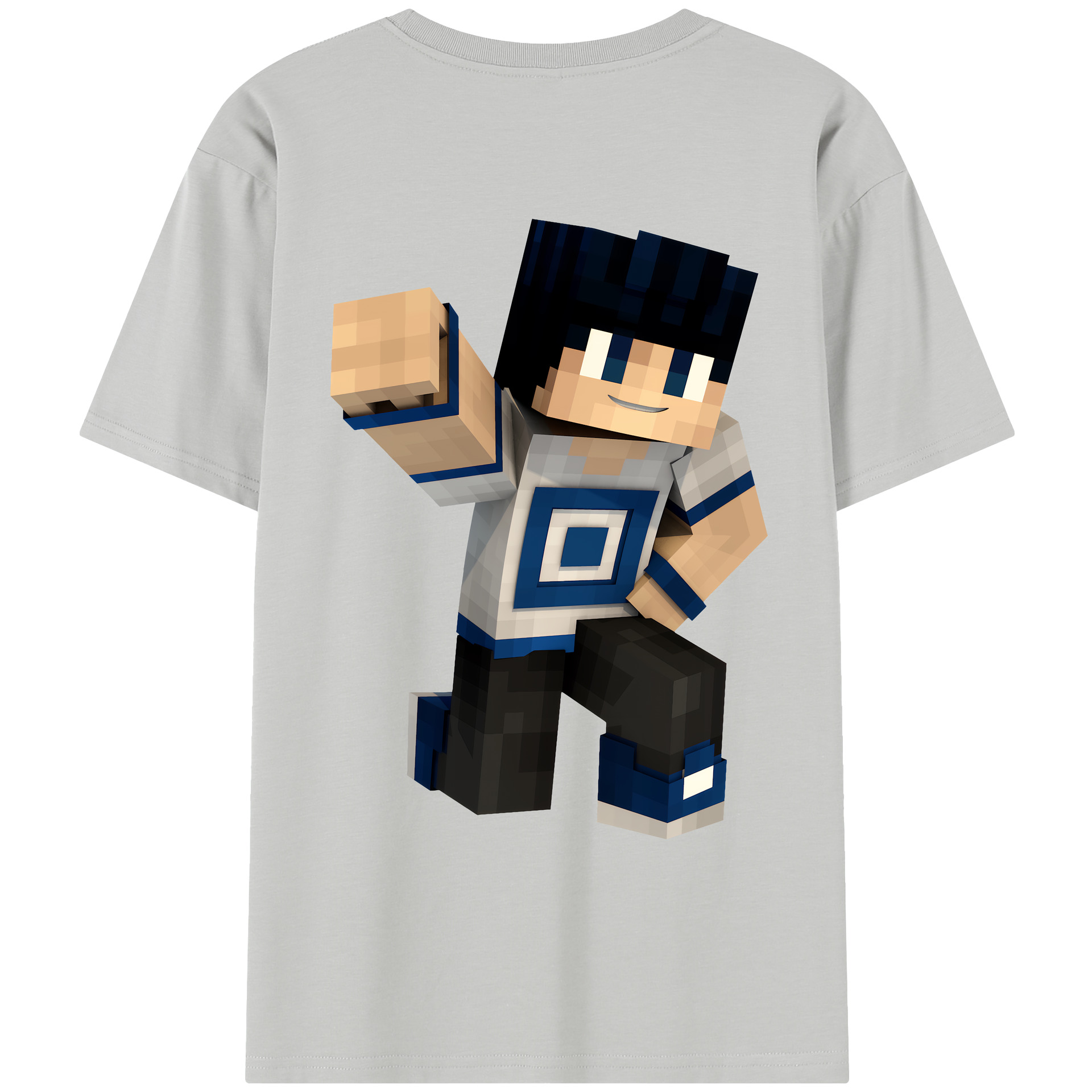 （画像用） マインクラフト ブロックの世界 Minecraft MC Block world レディース半袖Tシャツ(バックプリント)