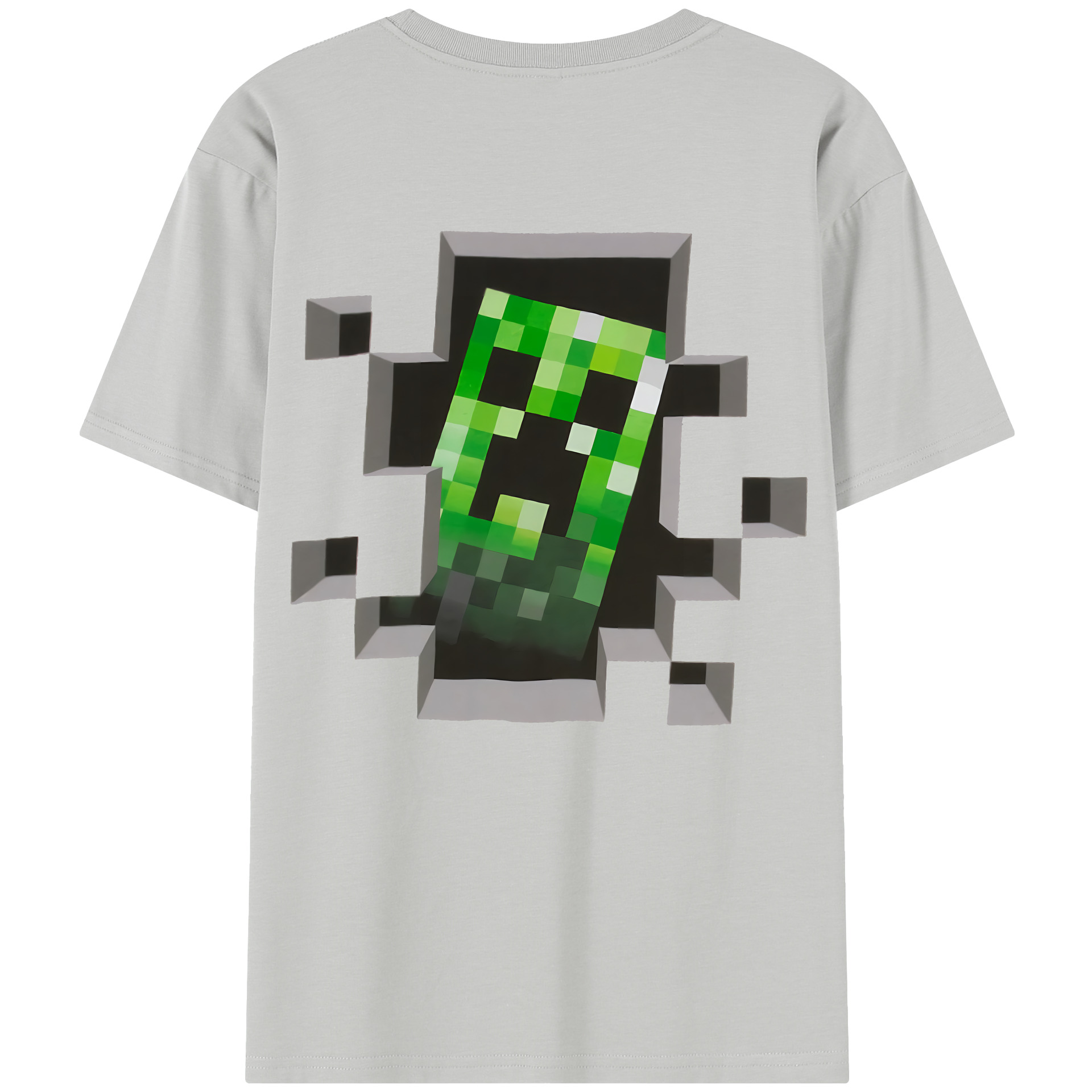 （画像用） マインクラフト ブロックの世界 Minecraft MC Block world レディース半袖Tシャツ(バックプリント)