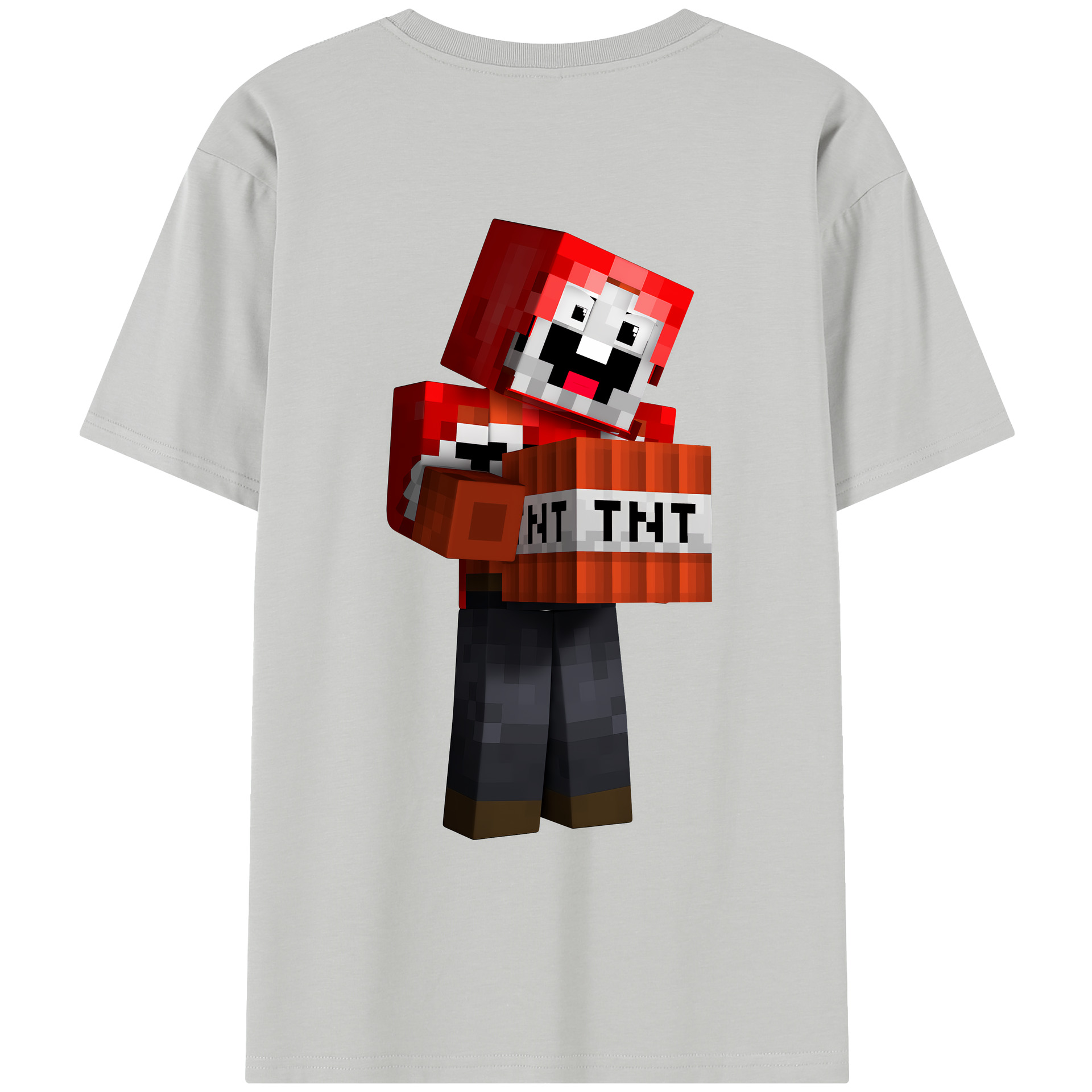 （画像用） マインクラフト ブロックの世界 Minecraft MC Block world レディース半袖Tシャツ(バックプリント)