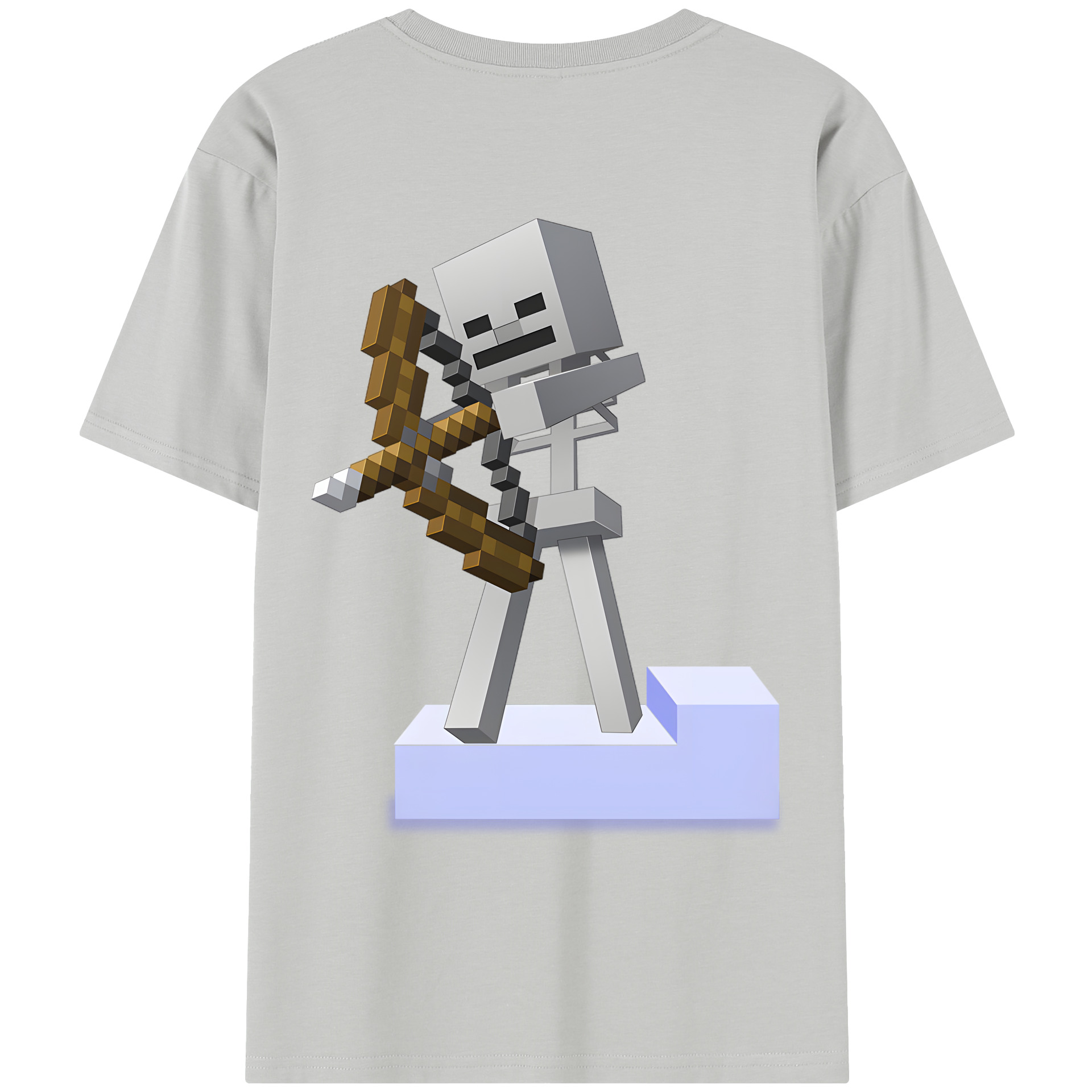 （画像用） マインクラフト ブロックの世界 Minecraft MC Block world レディース半袖Tシャツ(バックプリント)
