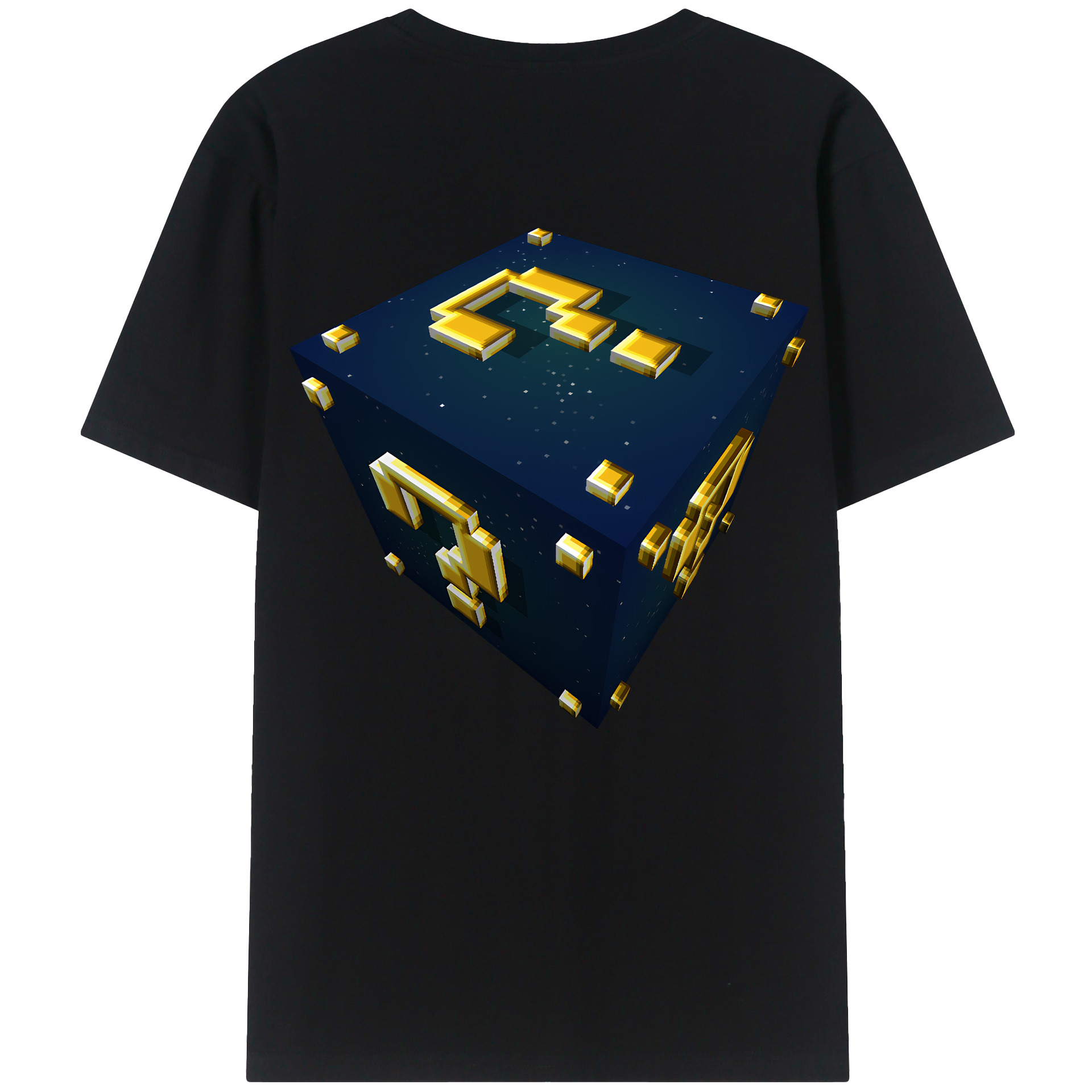 （画像用） マインクラフト ブロックの世界 Minecraft MC Block world レディース半袖Tシャツ(バックプリント)