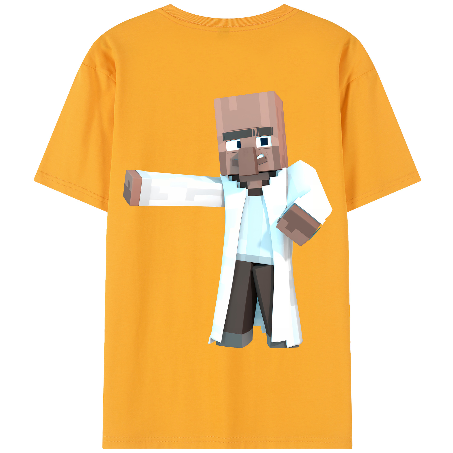 （画像用） マインクラフト ブロックの世界 Minecraft MC Block world レディース半袖Tシャツ(バックプリント)