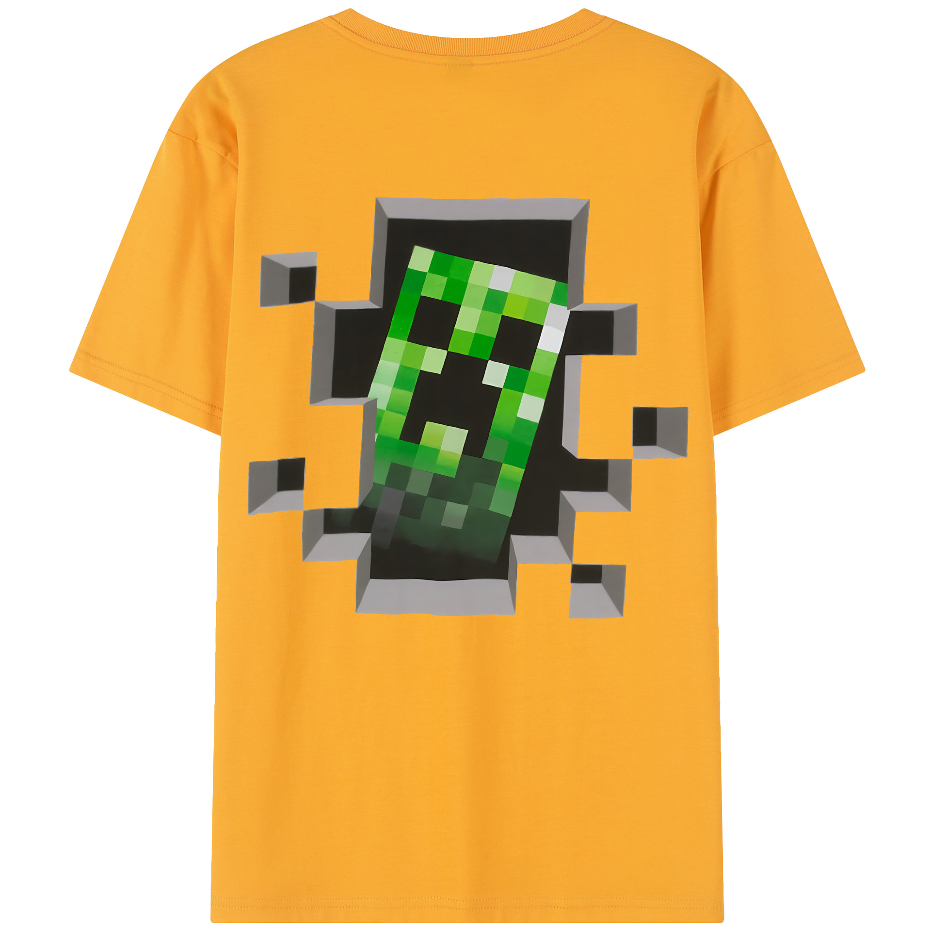 （画像用） マインクラフト ブロックの世界 Minecraft MC Block world レディース半袖Tシャツ(バックプリント)