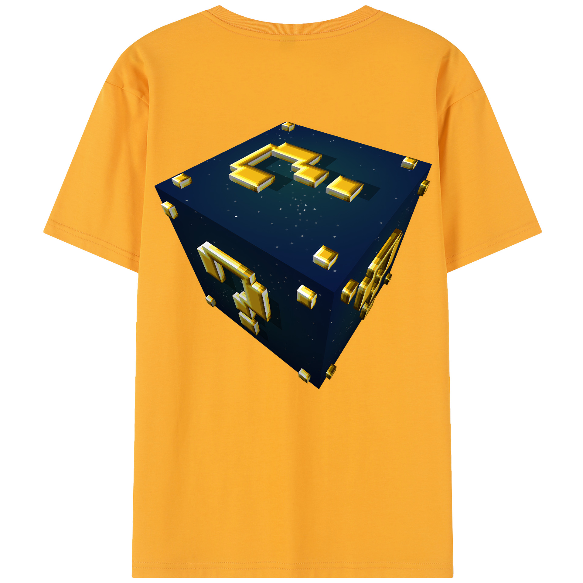 （画像用） マインクラフト ブロックの世界 Minecraft MC Block world レディース半袖Tシャツ(バックプリント)