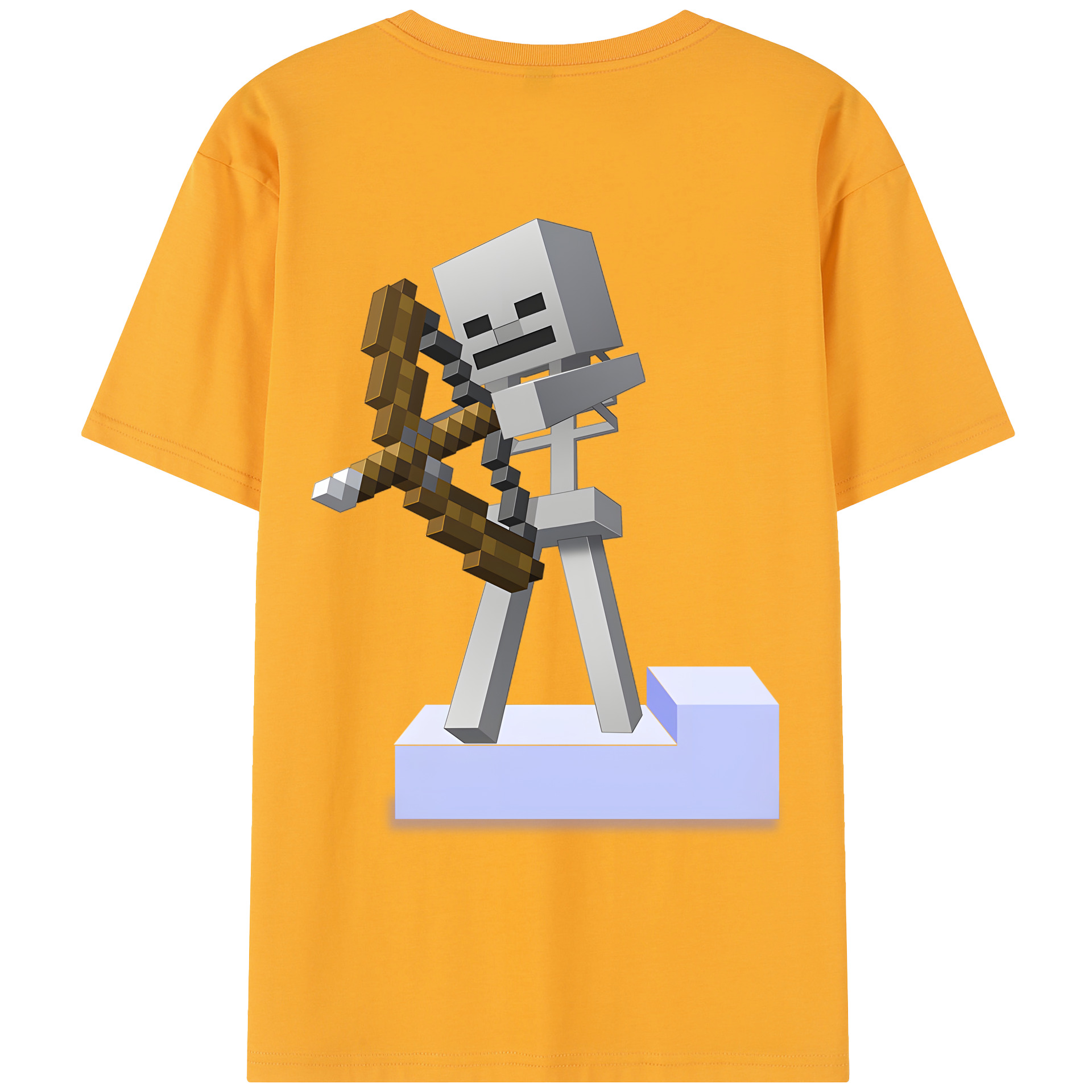 （画像用） マインクラフト ブロックの世界 Minecraft MC Block world レディース半袖Tシャツ(バックプリント)