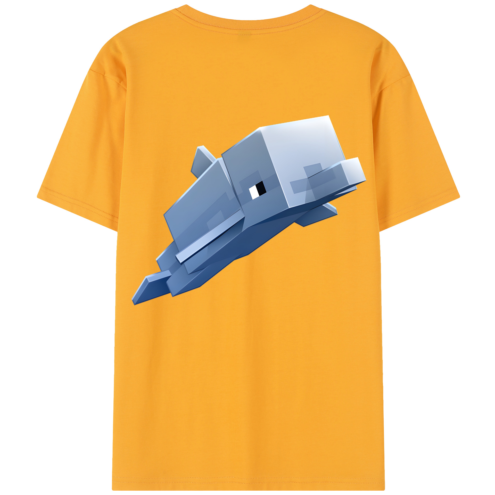 （画像用） マインクラフト ブロックの世界 Minecraft MC Block world レディース半袖Tシャツ(バックプリント)
