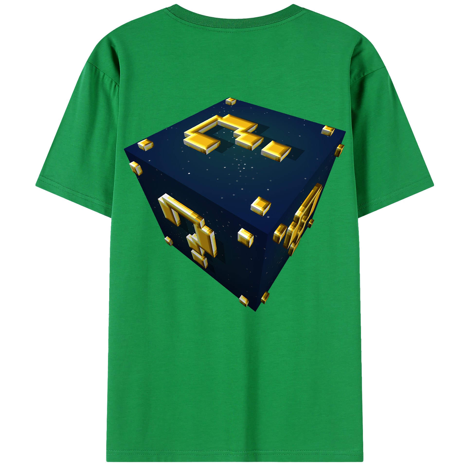 （画像用） マインクラフト ブロックの世界 Minecraft MC Block world レディース半袖Tシャツ(バックプリント)