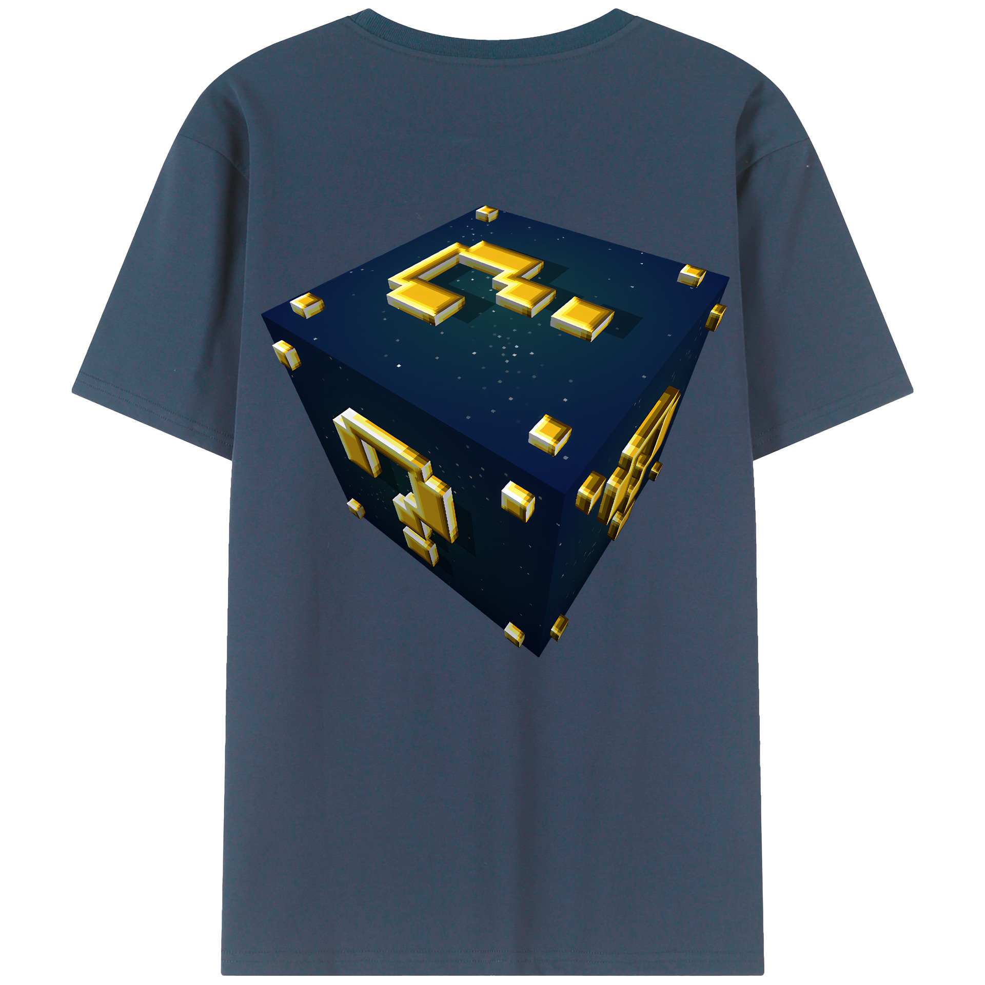 （画像用） マインクラフト ブロックの世界 Minecraft MC Block world レディース半袖Tシャツ(バックプリント)