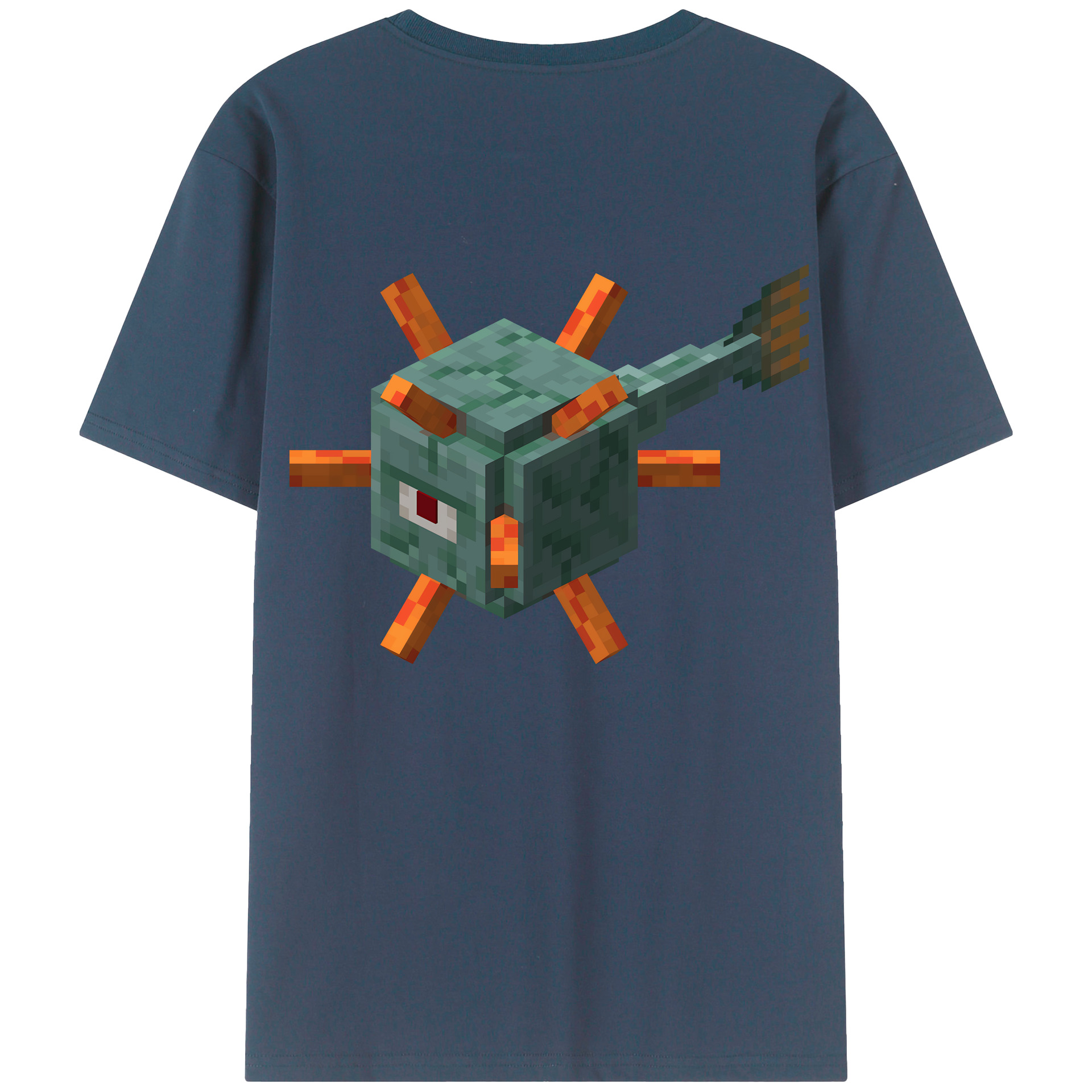 （画像用） マインクラフト ブロックの世界 Minecraft MC Block world レディース半袖Tシャツ(バックプリント)