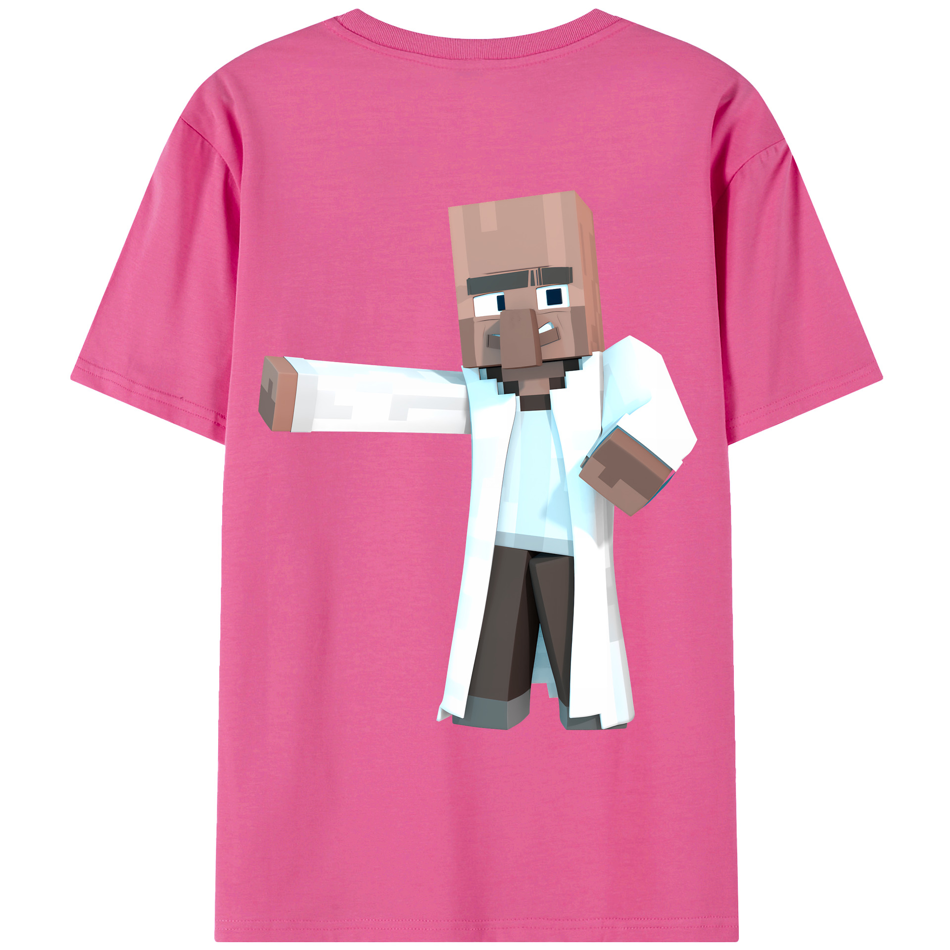 （画像用） マインクラフト ブロックの世界 Minecraft MC Block world レディース半袖Tシャツ(バックプリント)
