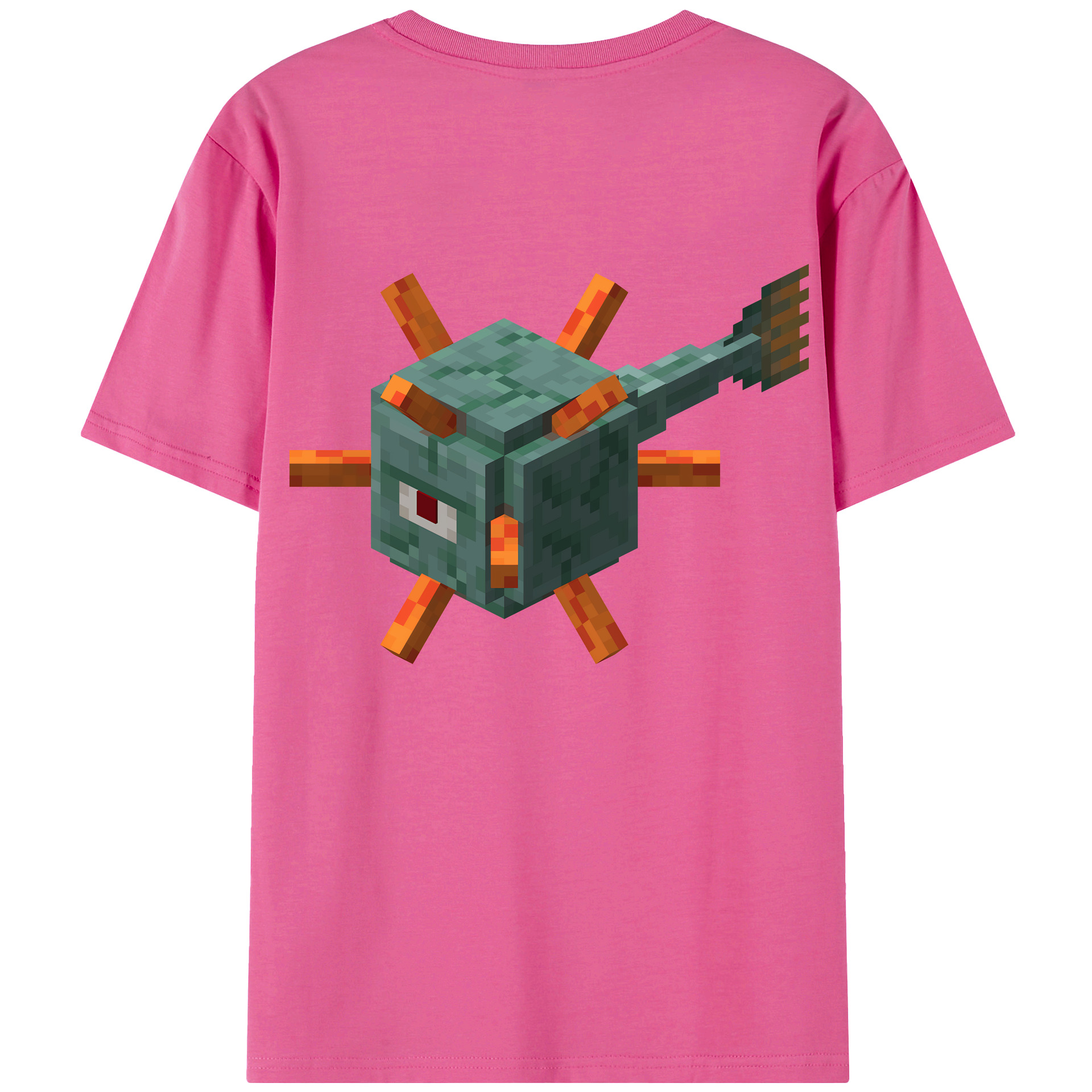 （画像用） マインクラフト ブロックの世界 Minecraft MC Block world レディース半袖Tシャツ(バックプリント)
