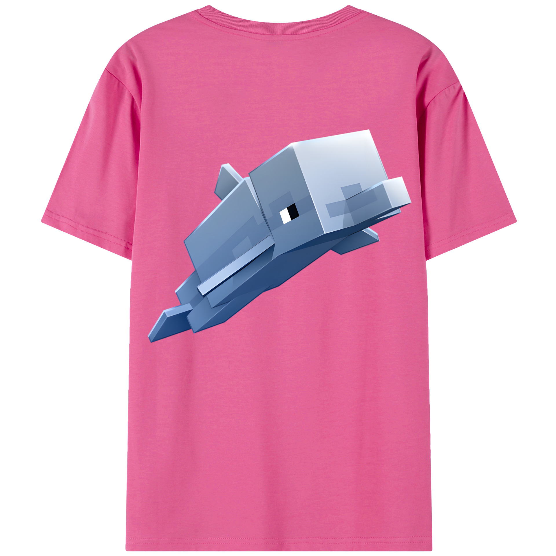 （画像用） マインクラフト ブロックの世界 Minecraft MC Block world レディース半袖Tシャツ(バックプリント)