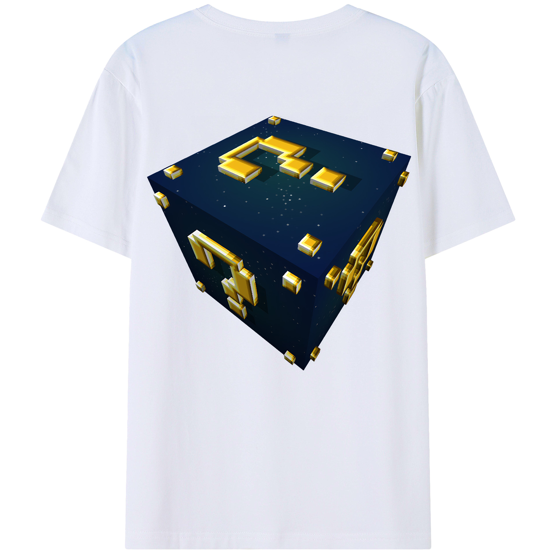 （画像用） マインクラフト ブロックの世界 Minecraft MC Block world レディース半袖Tシャツ(バックプリント)