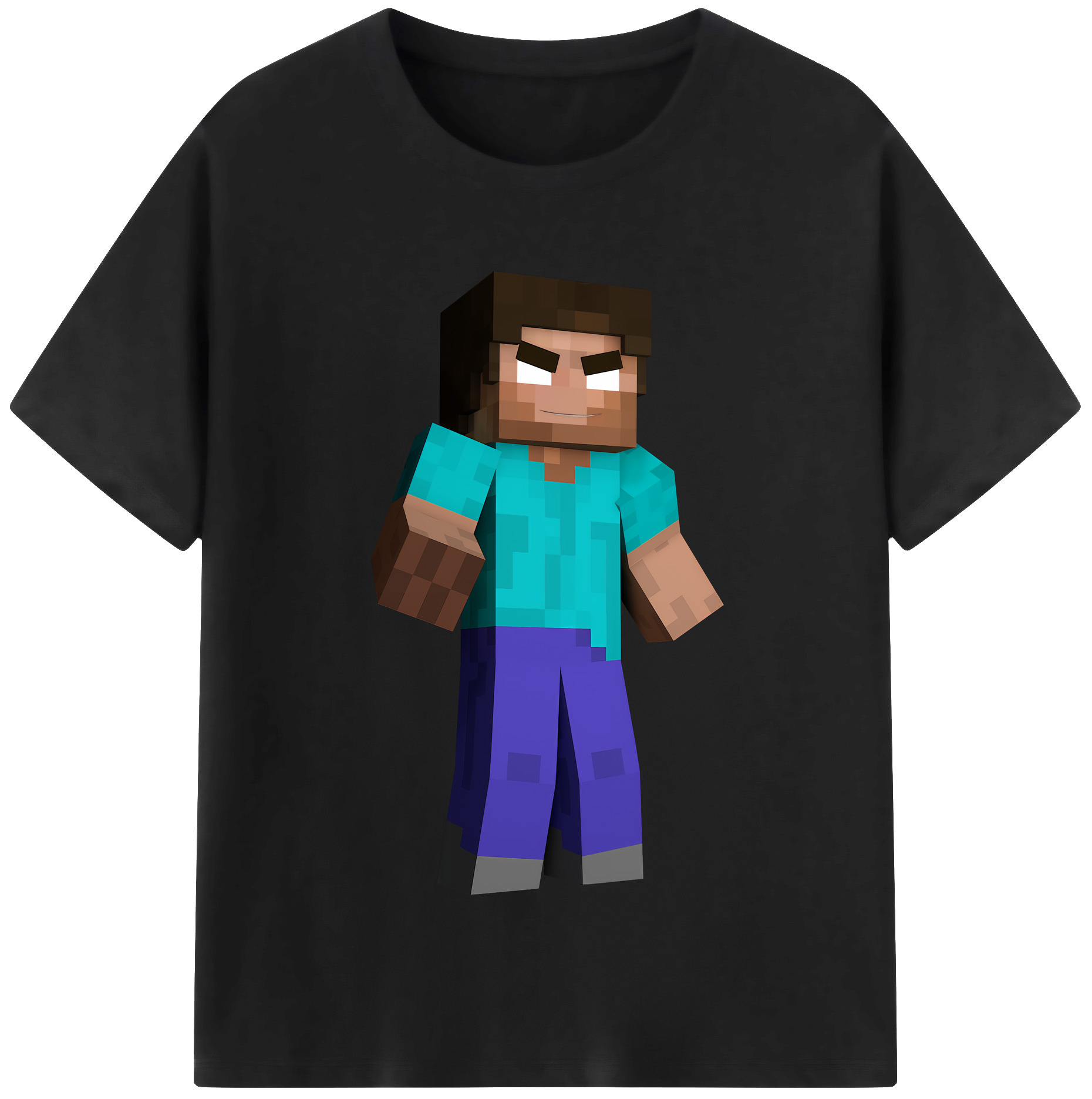 （画像用） マインクラフト ブロックの世界 Minecraft MC Block world レディースカジュアルプリントTシャツ（綿100％）