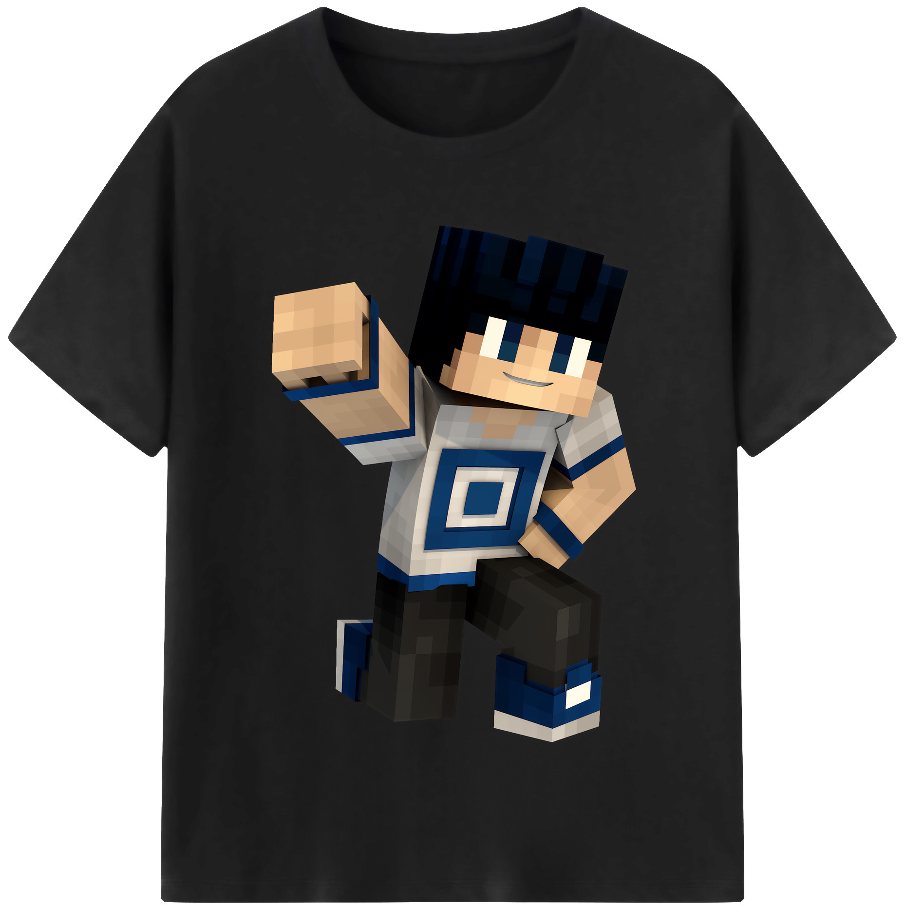 （画像用） マインクラフト ブロックの世界 Minecraft MC Block world レディースカジュアルプリントTシャツ（綿100％）