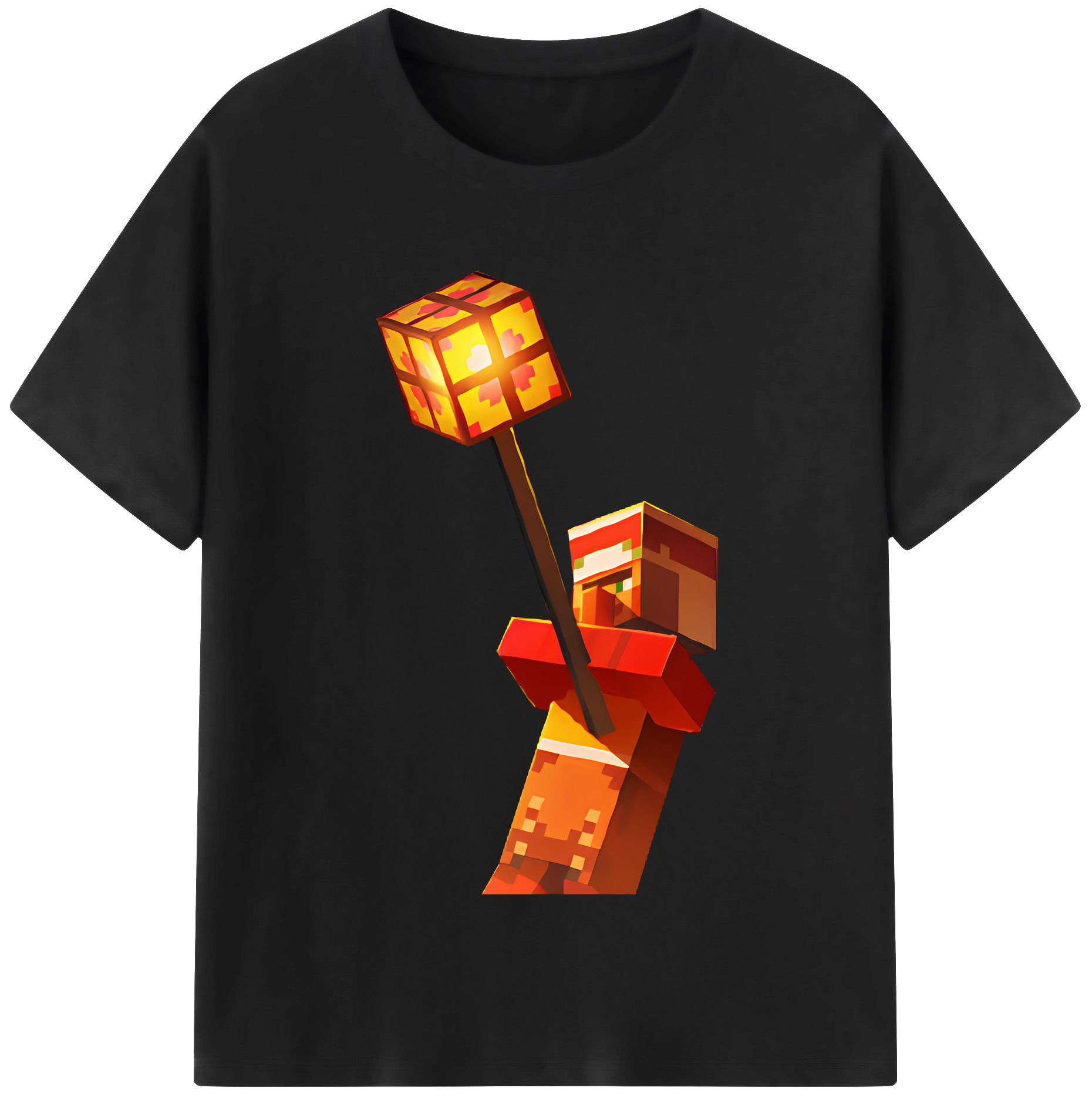 （画像用） マインクラフト ブロックの世界 Minecraft MC Block world レディースカジュアルプリントTシャツ（綿100％）