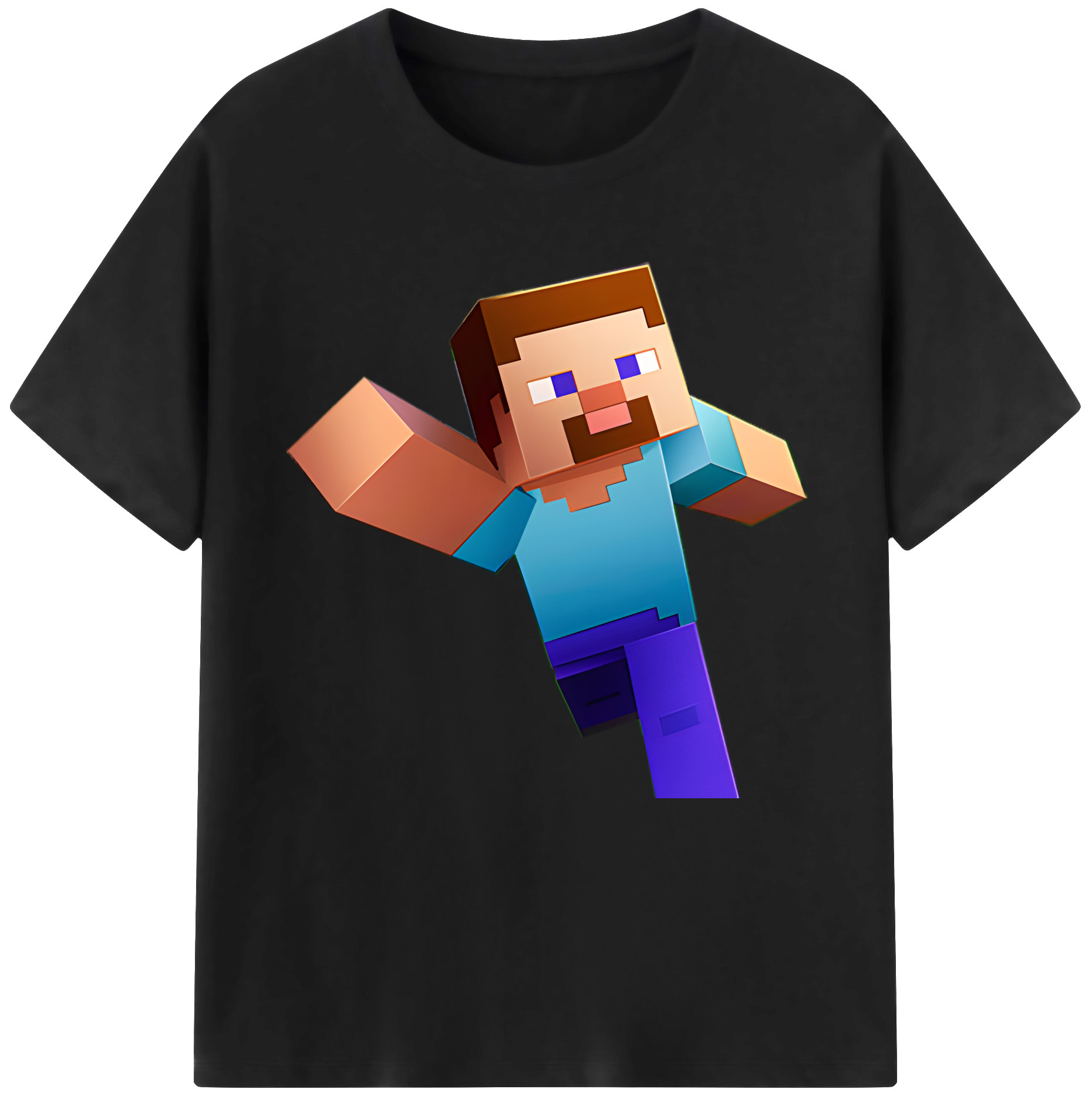（画像用） マインクラフト ブロックの世界 Minecraft MC Block world レディースカジュアルプリントTシャツ（綿100％）