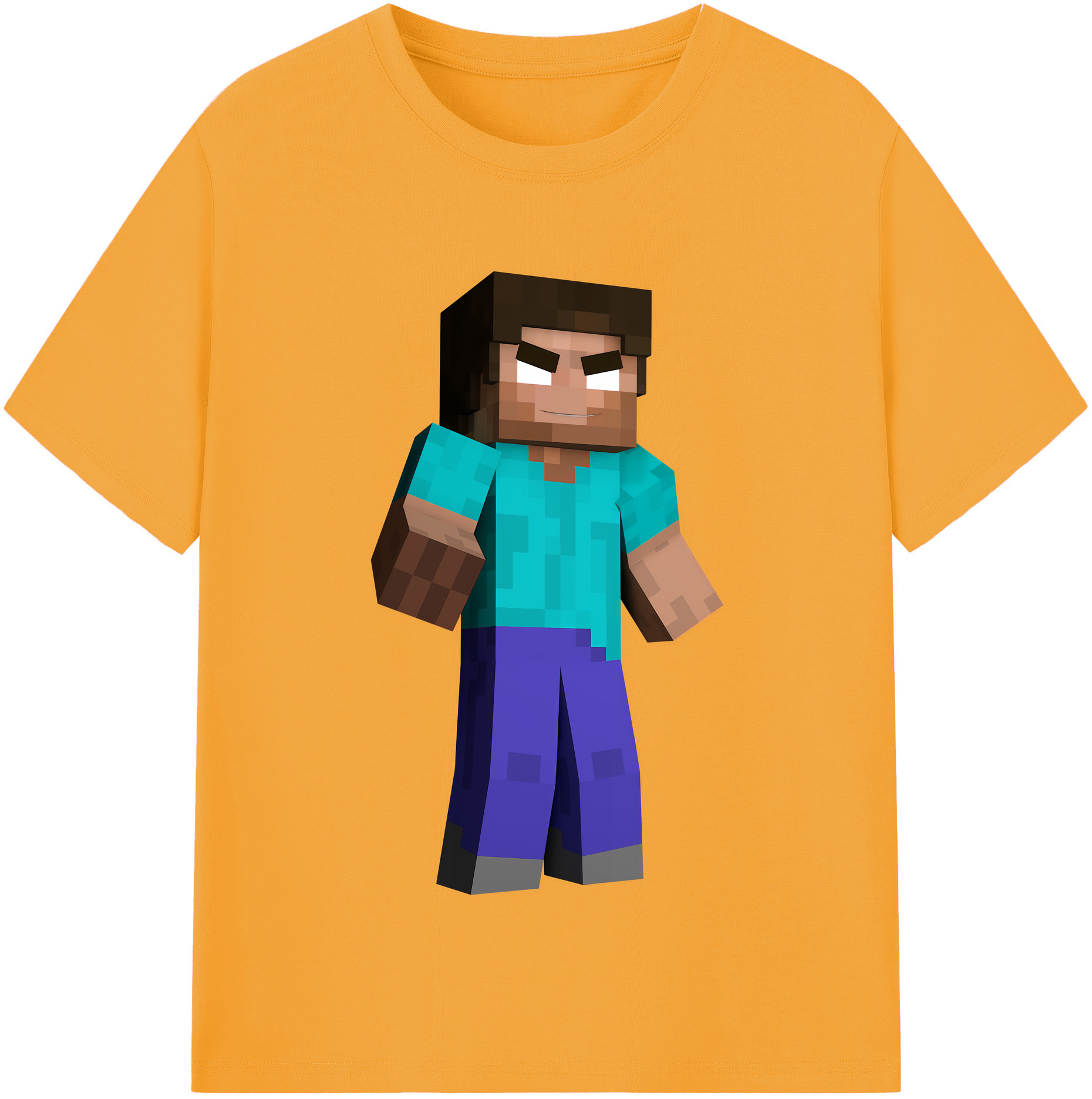 （画像用） マインクラフト ブロックの世界 Minecraft MC Block world レディースカジュアルプリントTシャツ（綿100％）