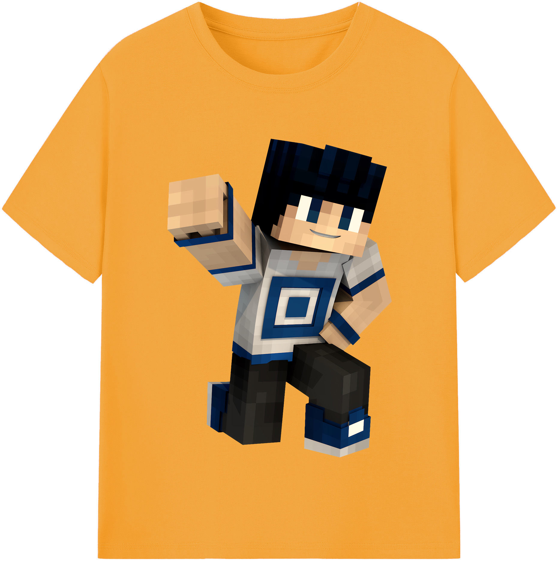 （画像用） マインクラフト ブロックの世界 Minecraft MC Block world レディースカジュアルプリントTシャツ（綿100％）
