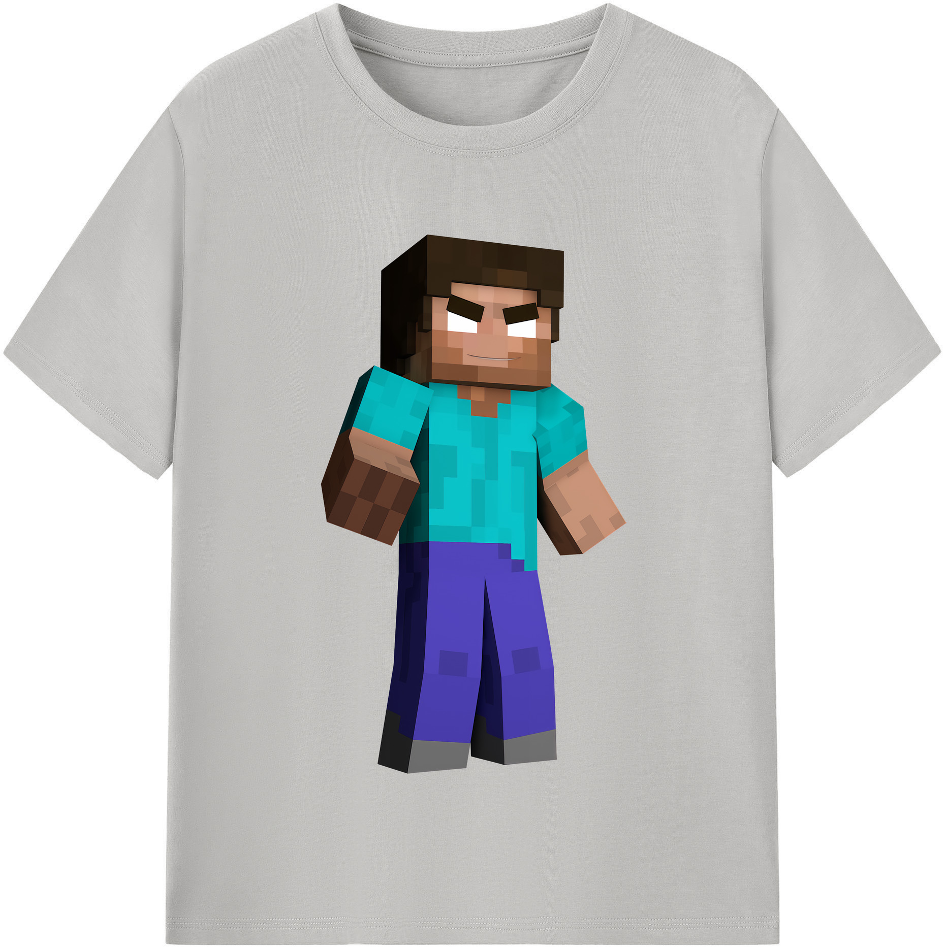 （画像用） マインクラフト ブロックの世界 Minecraft MC Block world レディースカジュアルプリントTシャツ（綿100％）
