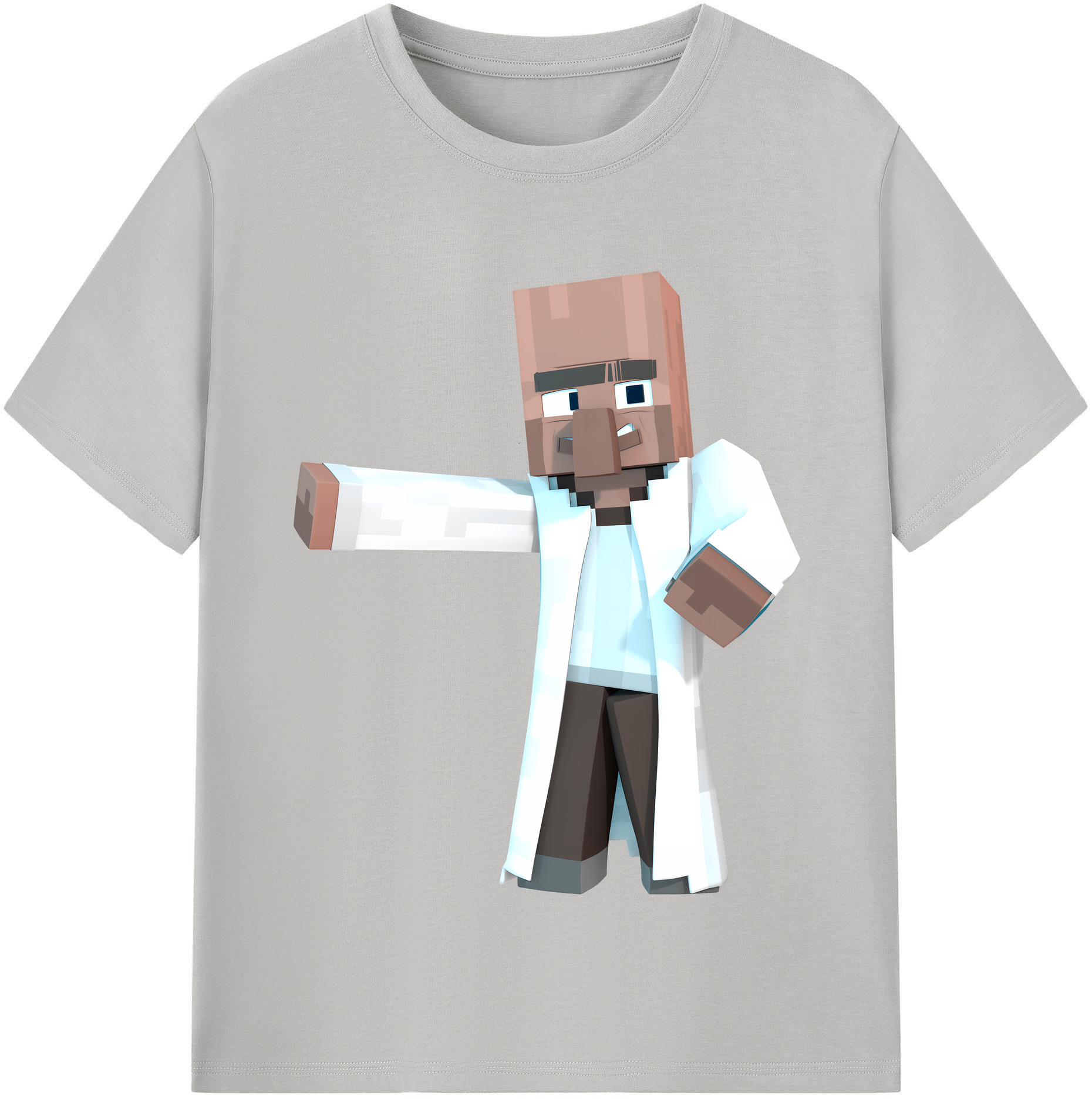 （画像用） マインクラフト ブロックの世界 Minecraft MC Block world レディースカジュアルプリントTシャツ（綿100％）
