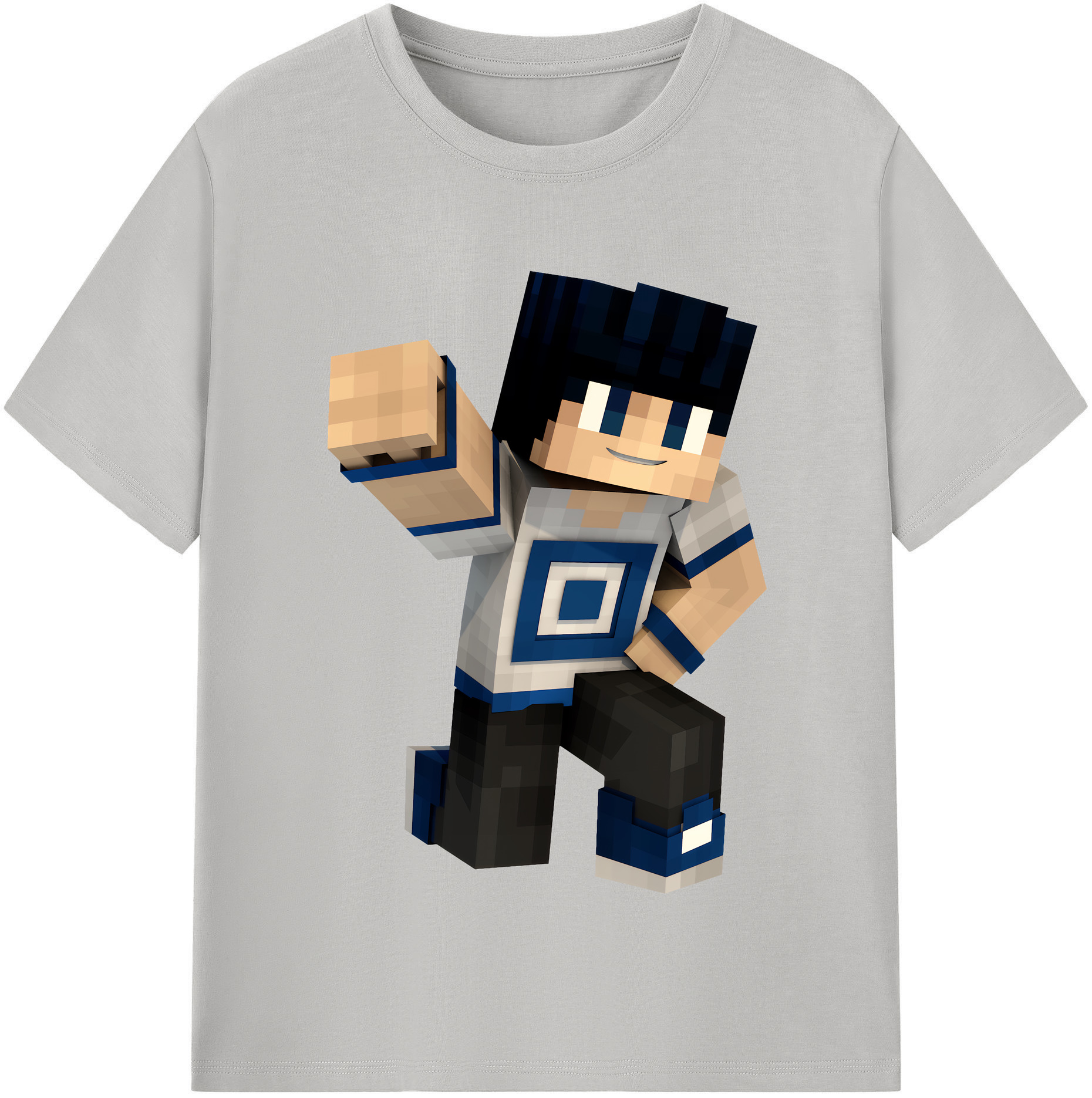 （画像用） マインクラフト ブロックの世界 Minecraft MC Block world レディースカジュアルプリントTシャツ（綿100％）