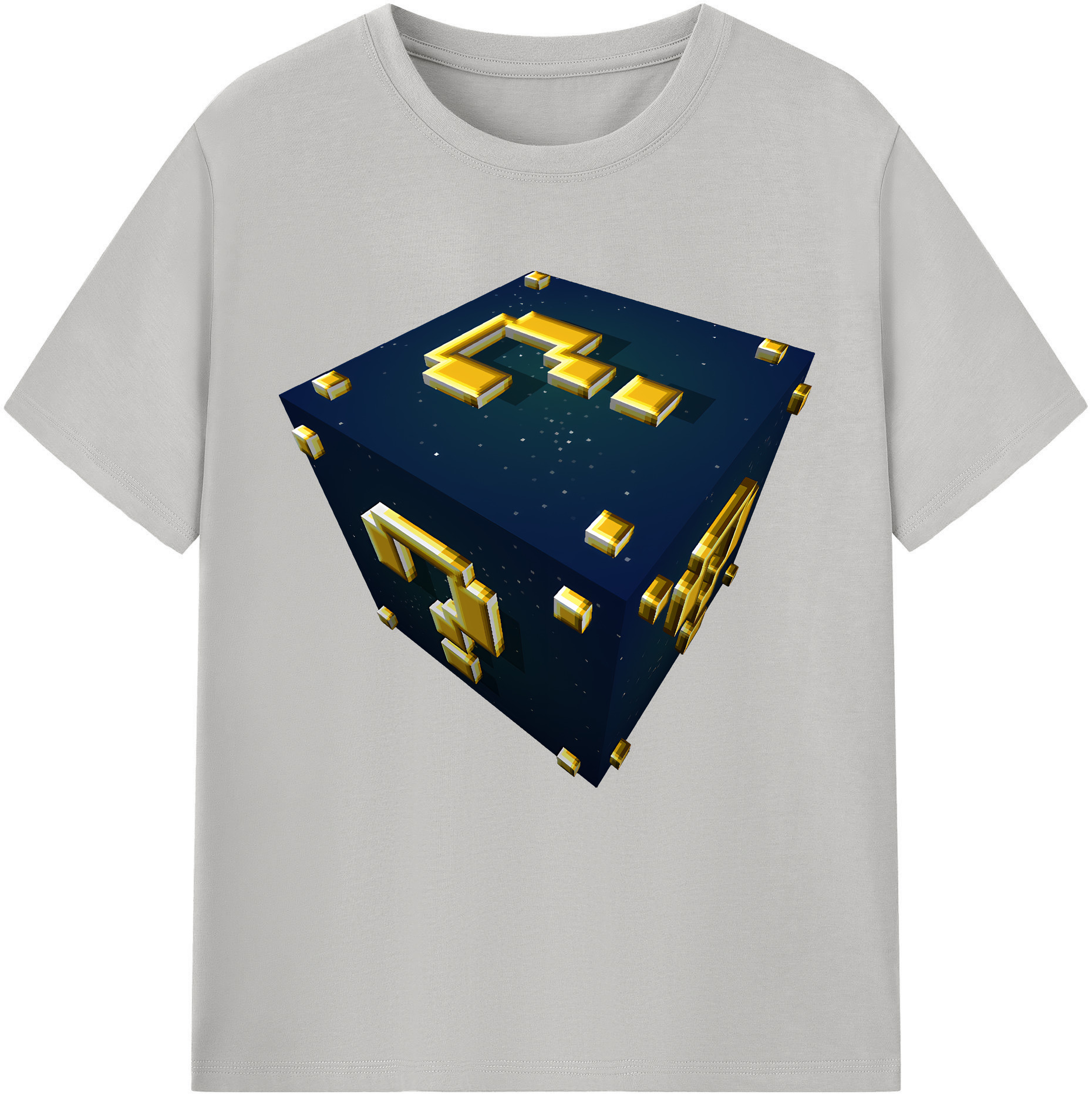 （画像用） マインクラフト ブロックの世界 Minecraft MC Block world レディースカジュアルプリントTシャツ（綿100％）