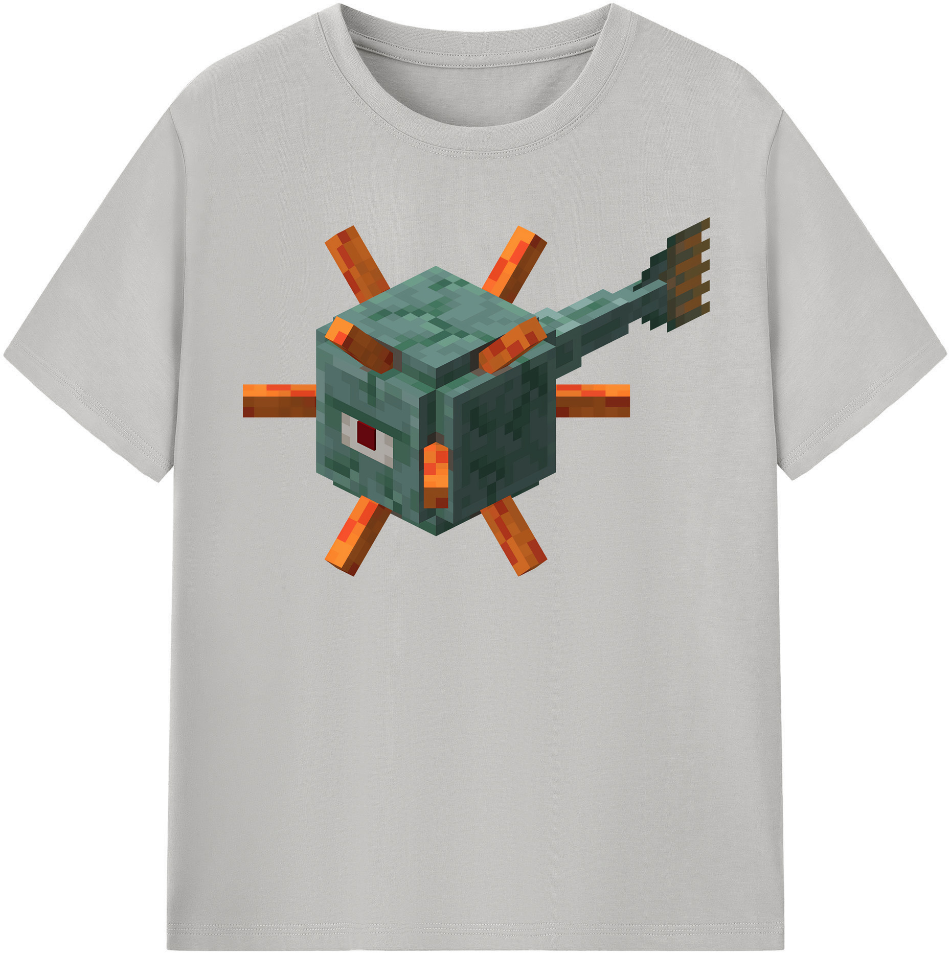 （画像用） マインクラフト ブロックの世界 Minecraft MC Block world レディースカジュアルプリントTシャツ（綿100％）