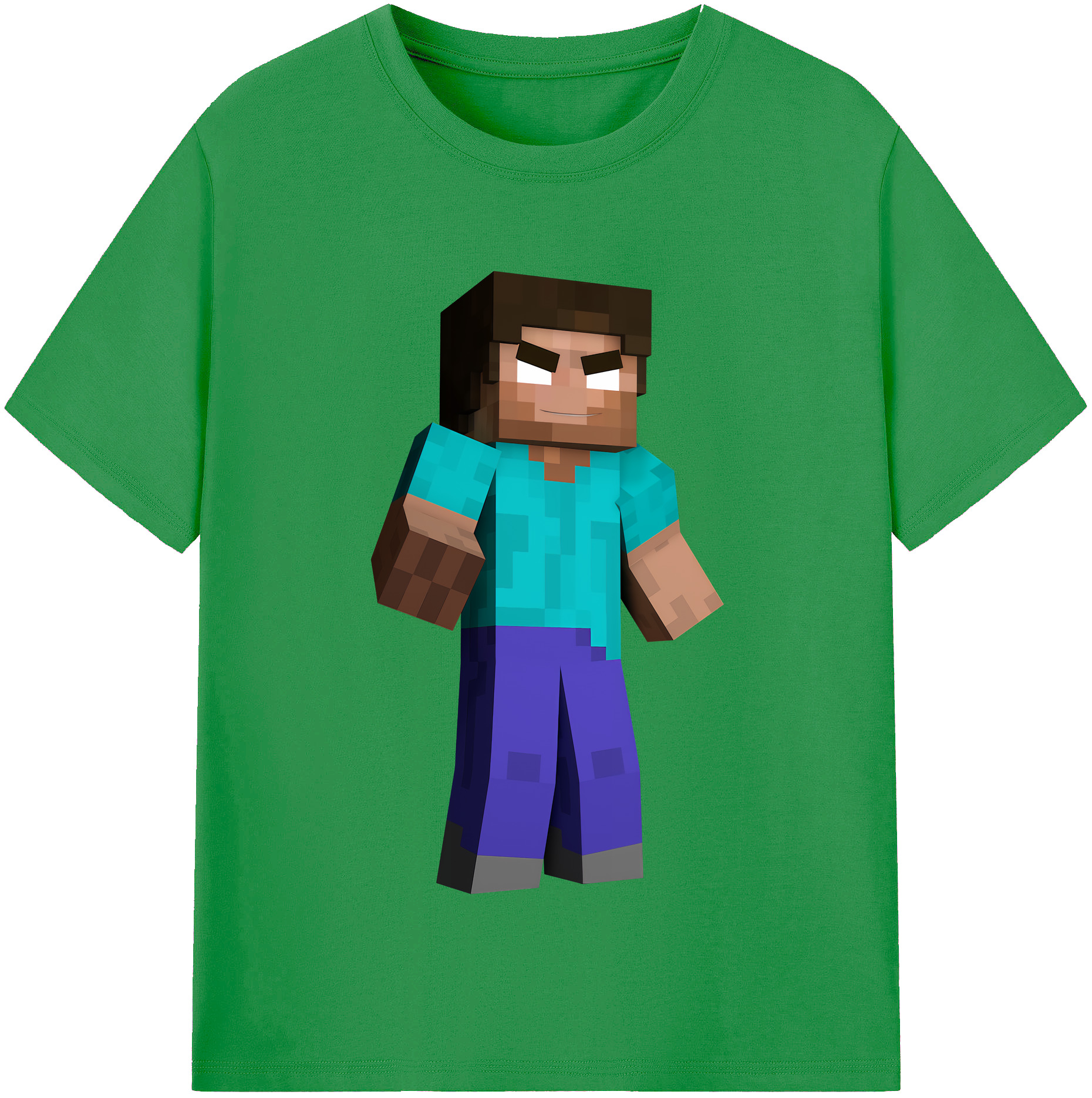 （画像用） マインクラフト ブロックの世界 Minecraft MC Block world レディースカジュアルプリントTシャツ（綿100％）
