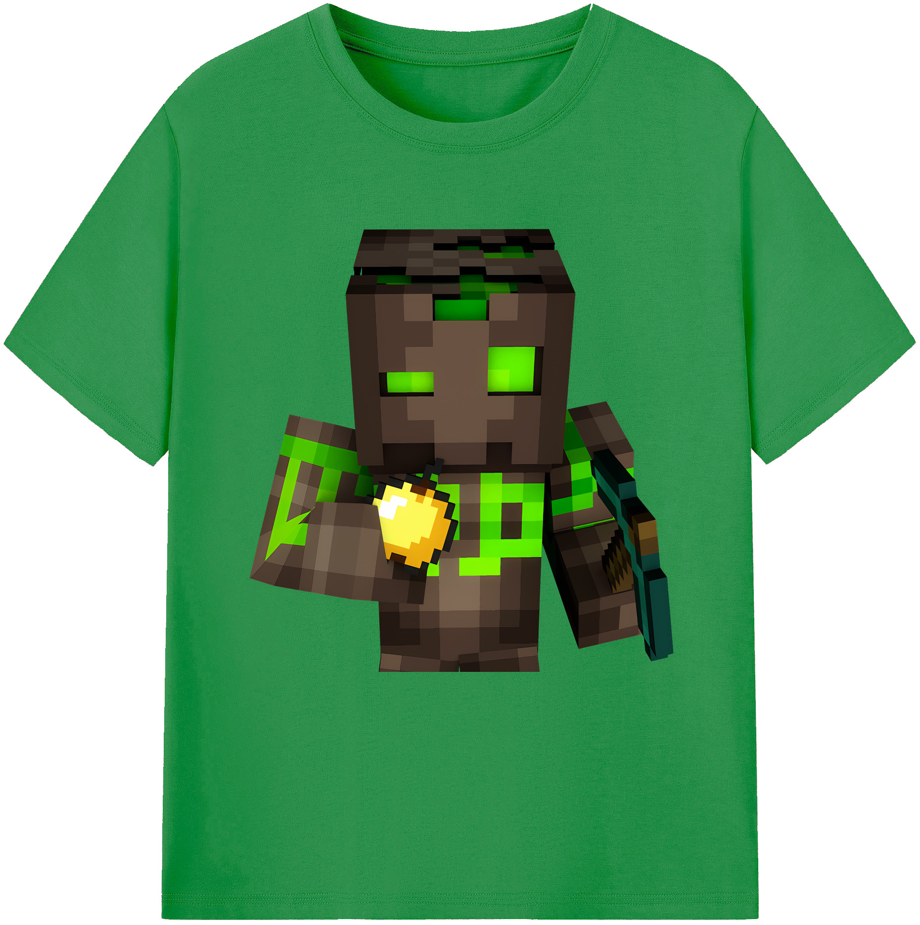 （画像用） マインクラフト ブロックの世界 Minecraft MC Block world レディースカジュアルプリントTシャツ（綿100％）