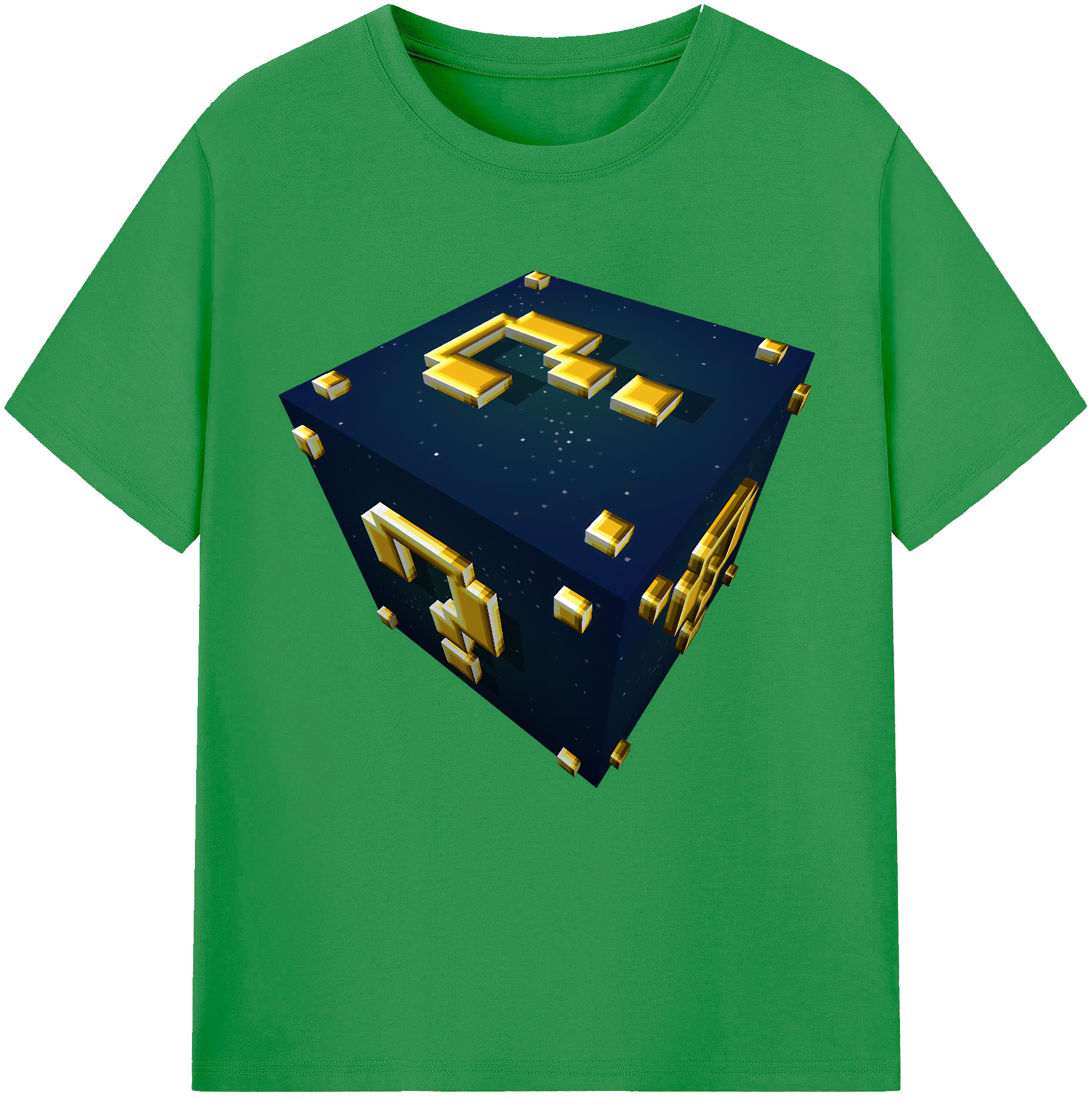 （画像用） マインクラフト ブロックの世界 Minecraft MC Block world レディースカジュアルプリントTシャツ（綿100％）