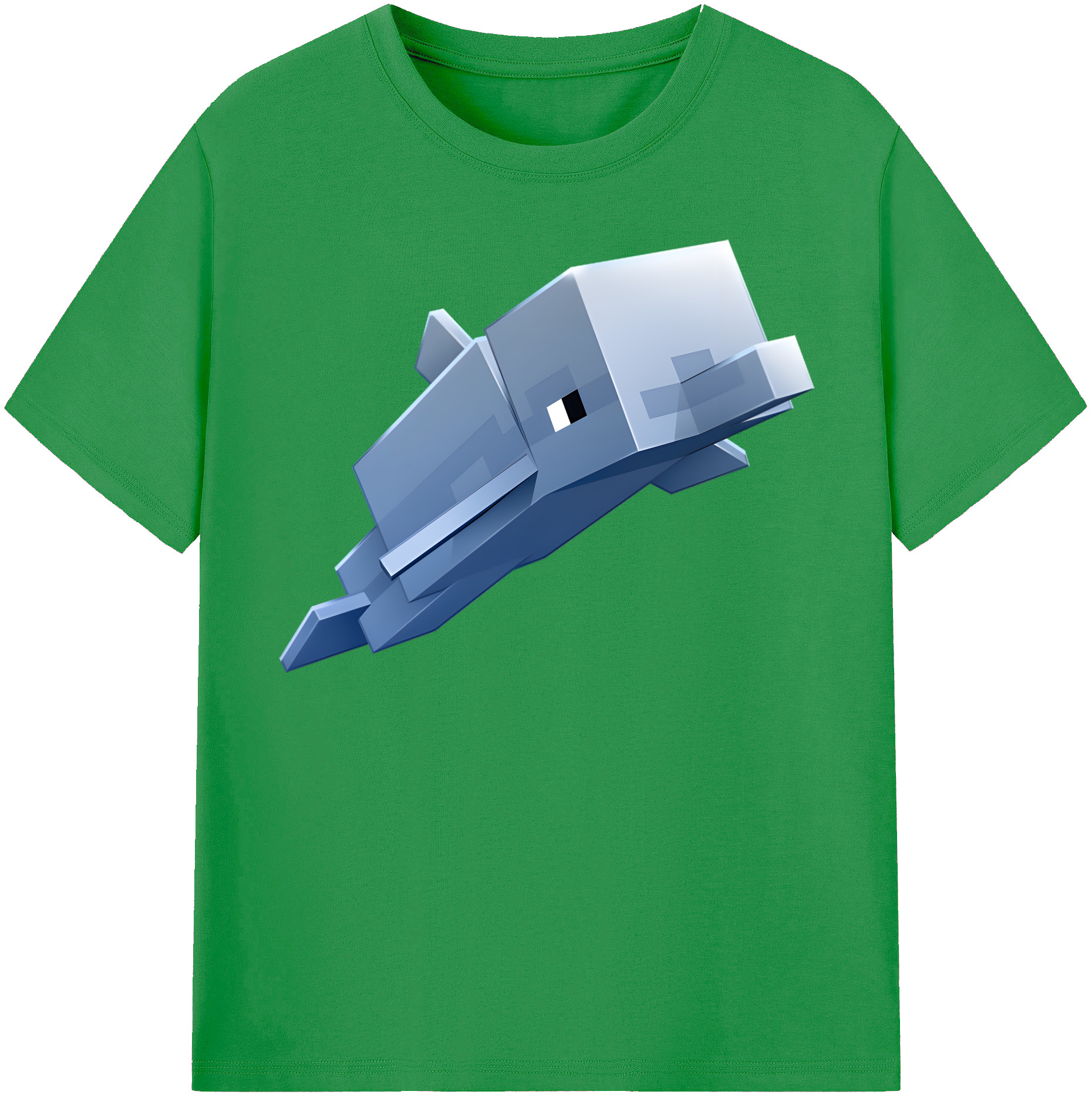 （画像用） マインクラフト ブロックの世界 Minecraft MC Block world レディースカジュアルプリントTシャツ（綿100％）