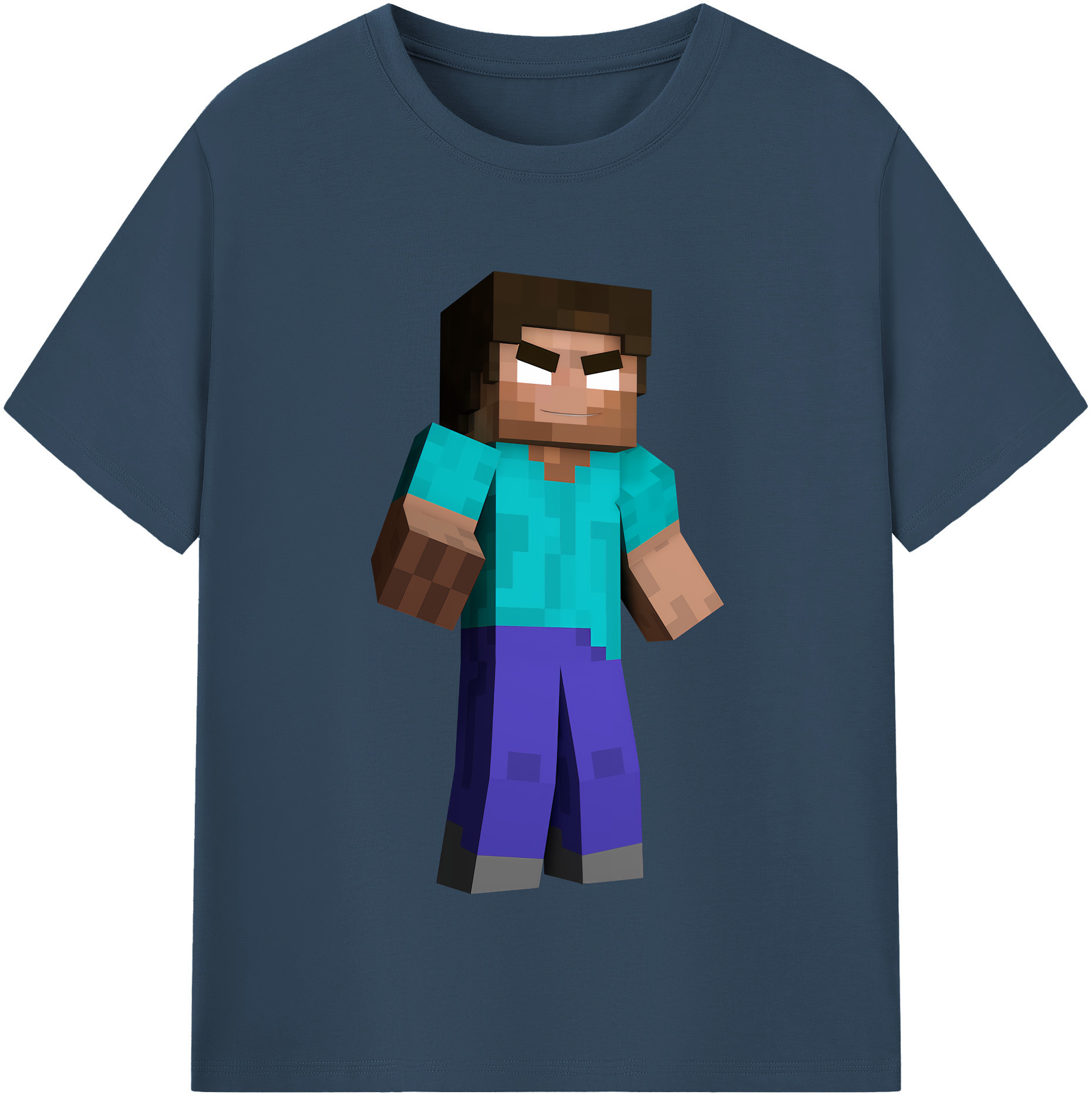 （画像用） マインクラフト ブロックの世界 Minecraft MC Block world レディースカジュアルプリントTシャツ（綿100％）