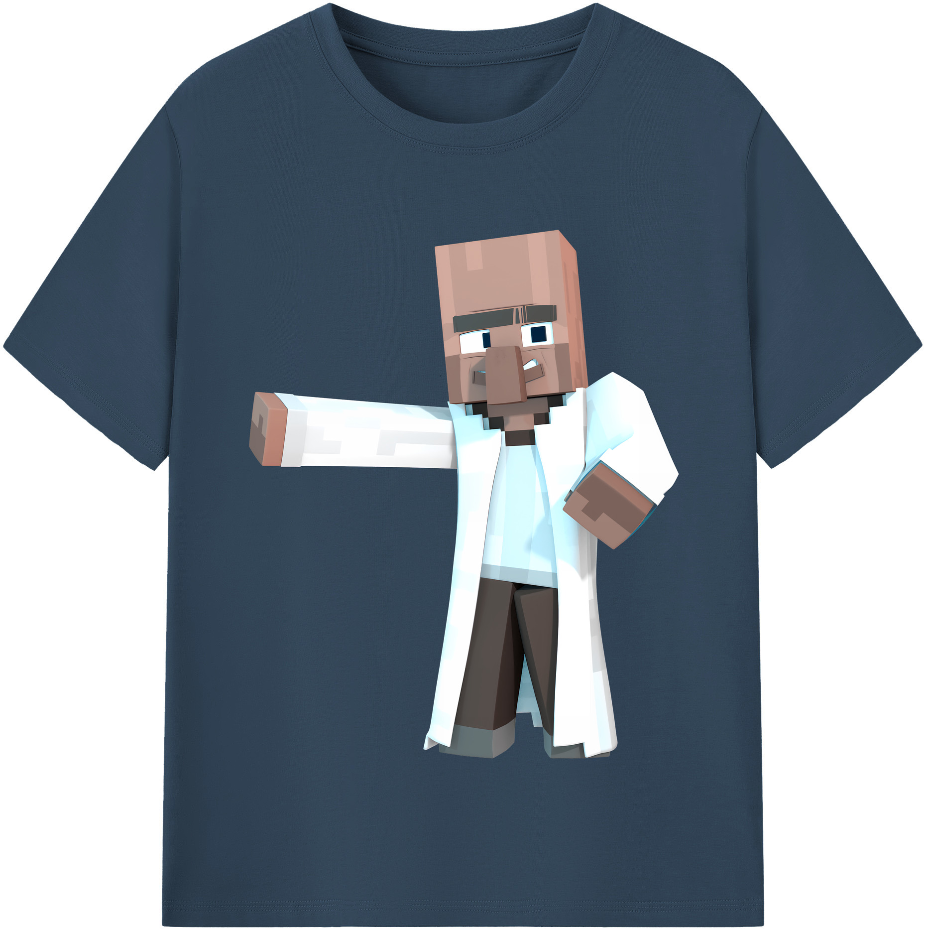 （画像用） マインクラフト ブロックの世界 Minecraft MC Block world レディースカジュアルプリントTシャツ（綿100％）
