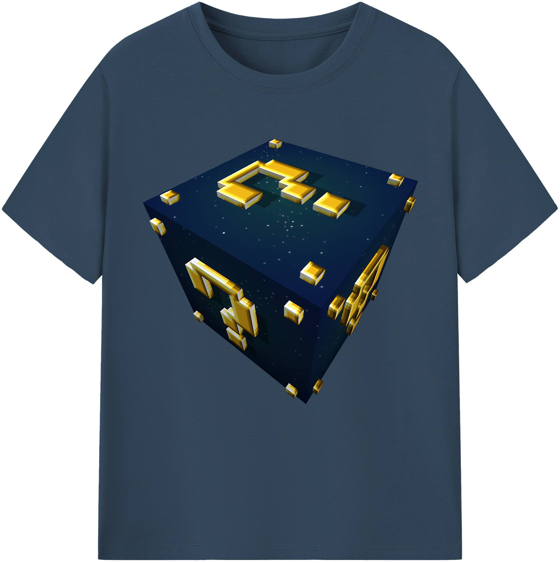 （画像用） マインクラフト ブロックの世界 Minecraft MC Block world レディースカジュアルプリントTシャツ（綿100％）
