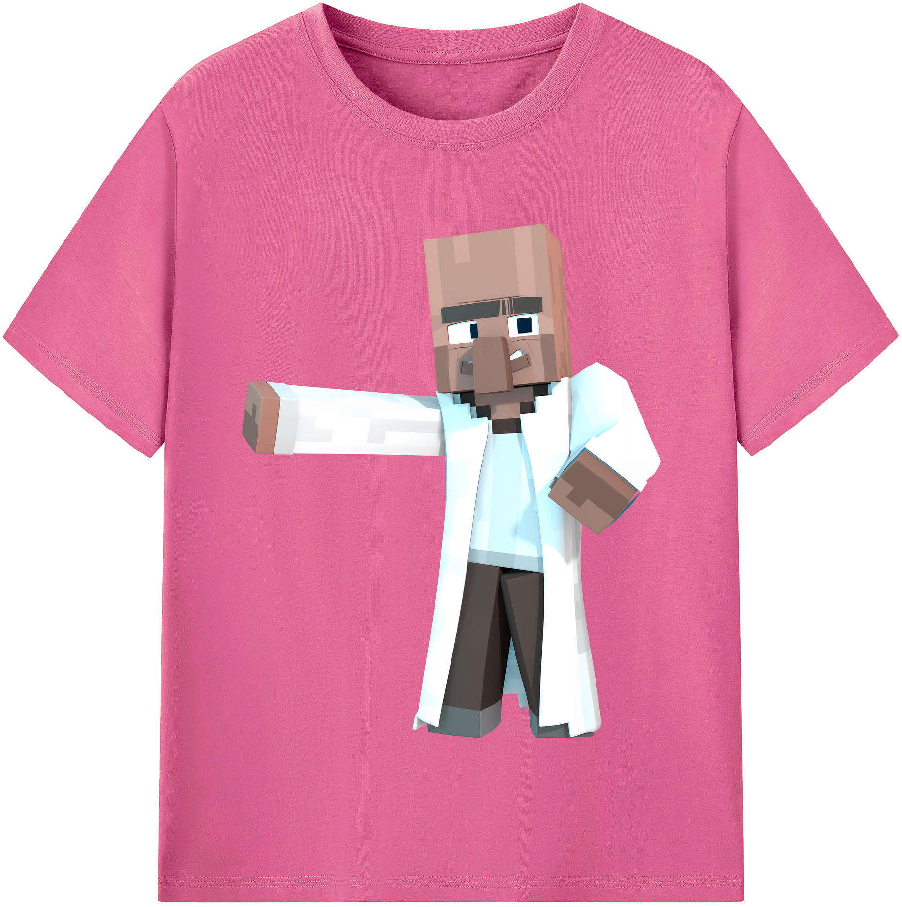 （画像用） マインクラフト ブロックの世界 Minecraft MC Block world レディースカジュアルプリントTシャツ（綿100％）