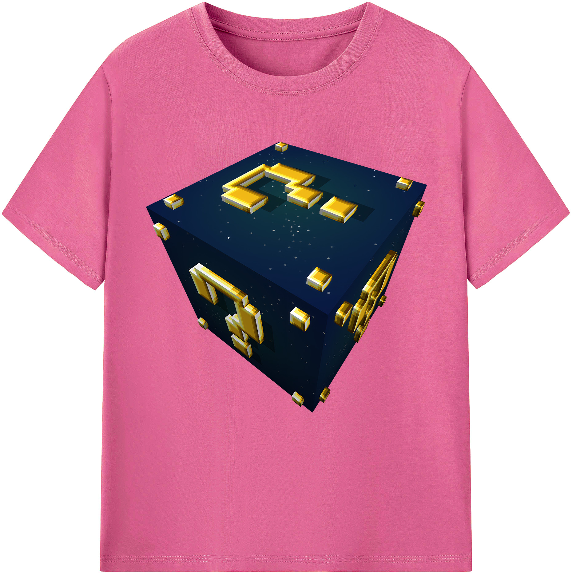 （画像用） マインクラフト ブロックの世界 Minecraft MC Block world レディースカジュアルプリントTシャツ（綿100％）