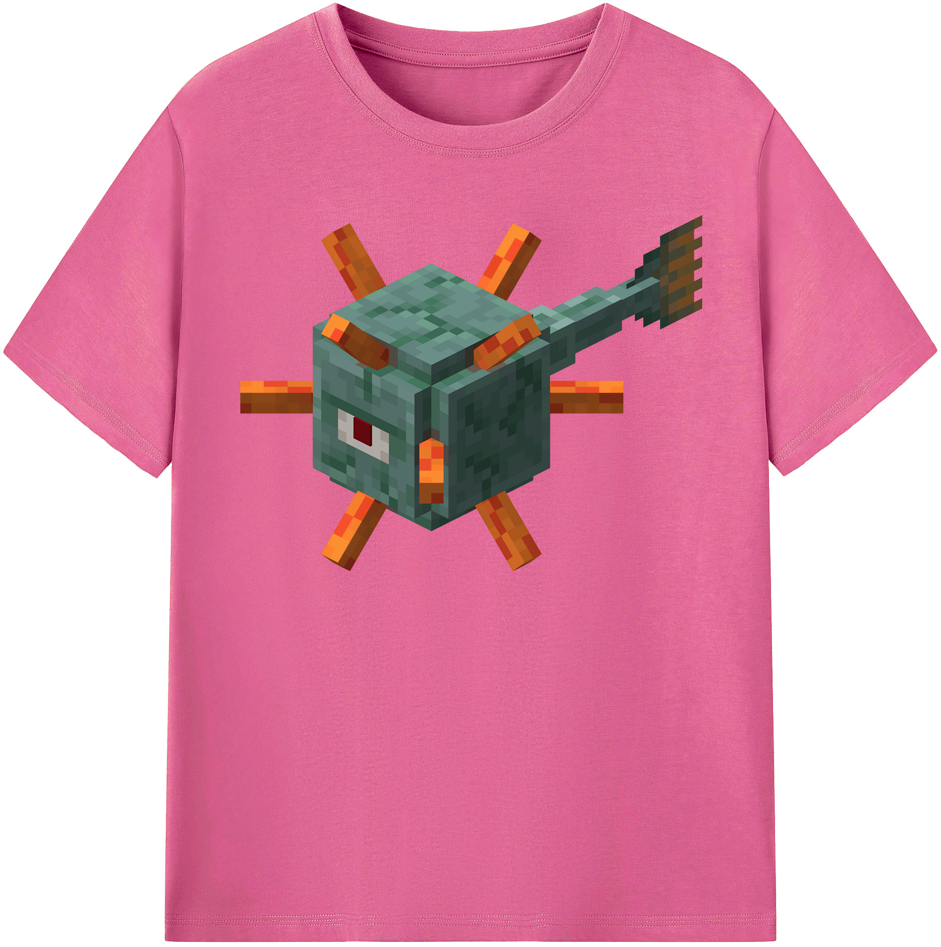 （画像用） マインクラフト ブロックの世界 Minecraft MC Block world レディースカジュアルプリントTシャツ（綿100％）