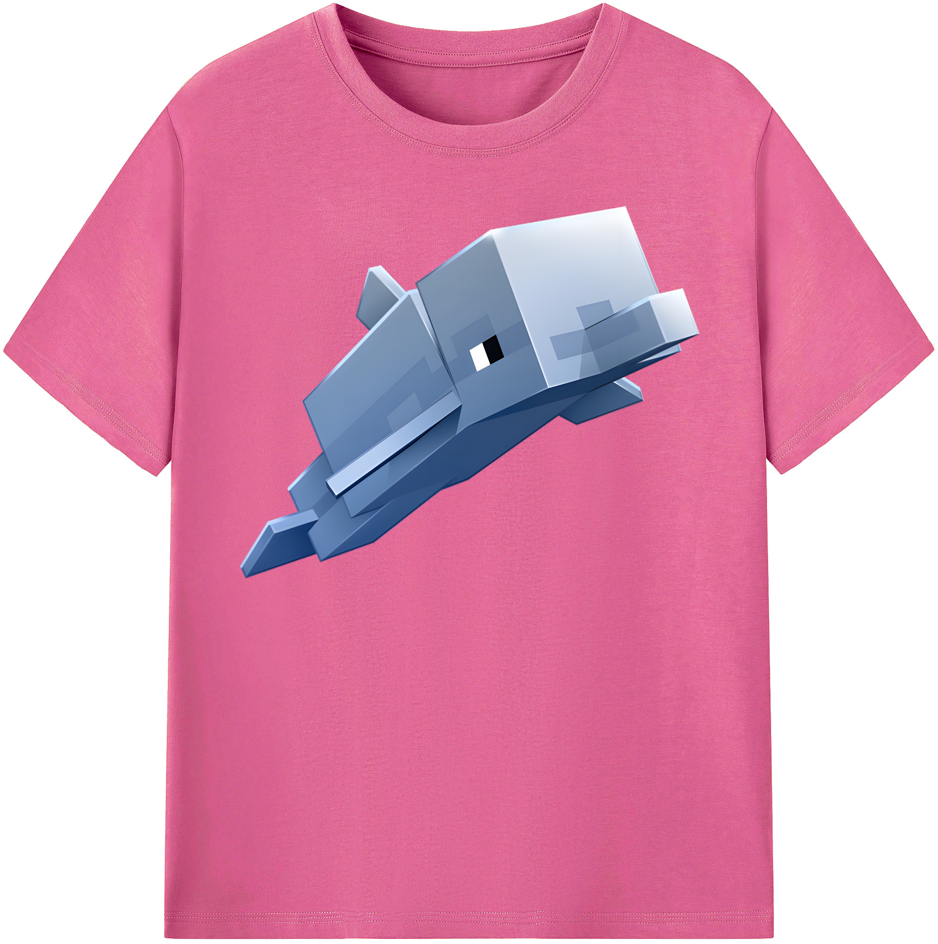 （画像用） マインクラフト ブロックの世界 Minecraft MC Block world レディースカジュアルプリントTシャツ（綿100％）