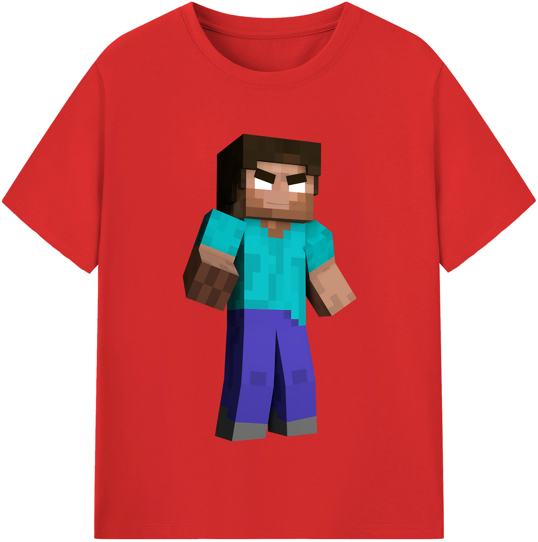 （画像用） マインクラフト ブロックの世界 Minecraft MC Block world レディースカジュアルプリントTシャツ（綿100％）