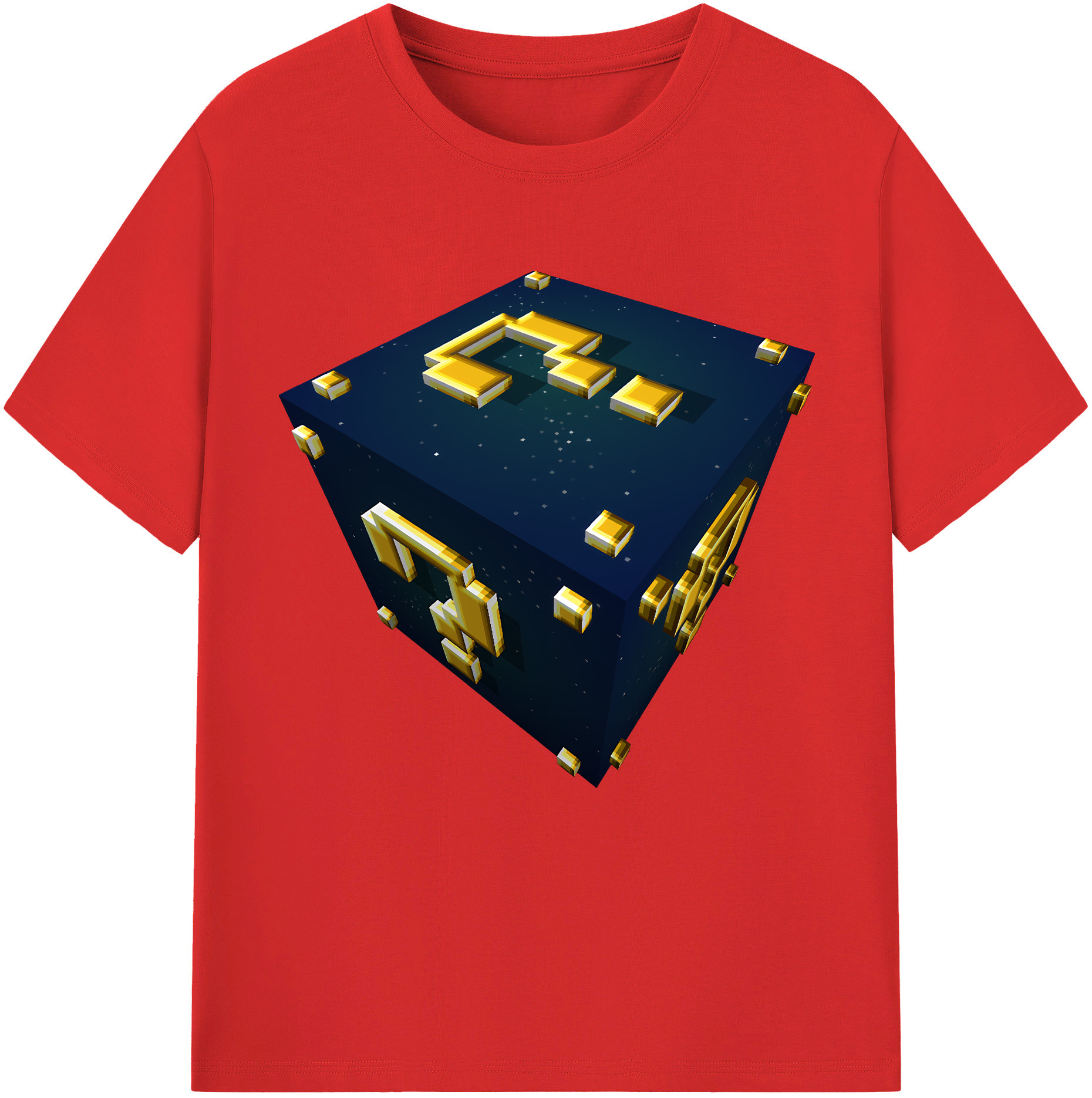 （画像用） マインクラフト ブロックの世界 Minecraft MC Block world レディースカジュアルプリントTシャツ（綿100％）