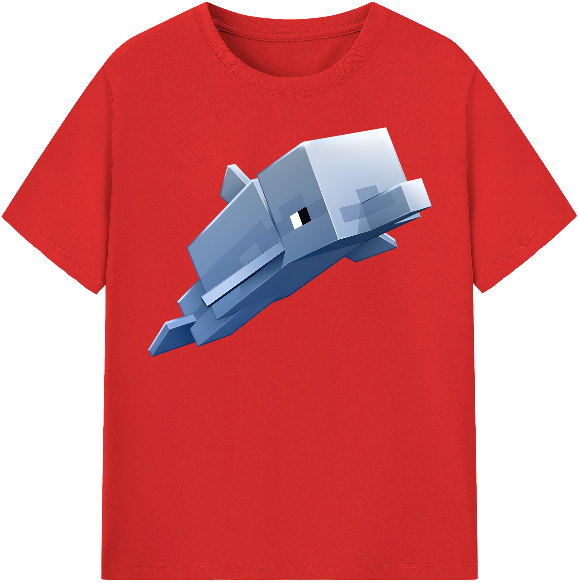 （画像用） マインクラフト ブロックの世界 Minecraft MC Block world レディースカジュアルプリントTシャツ（綿100％）