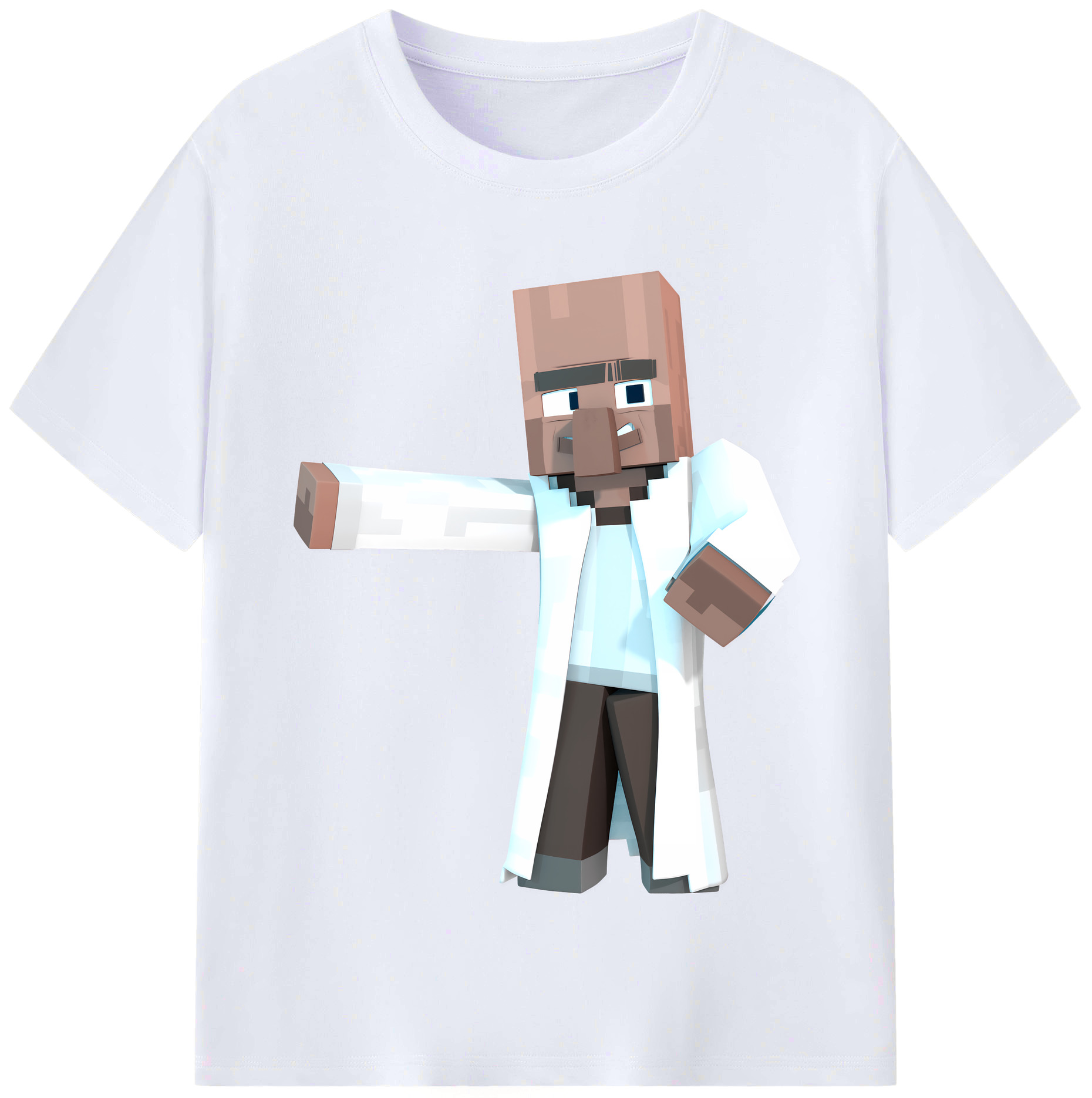 （画像用） マインクラフト ブロックの世界 Minecraft MC Block world レディースカジュアルプリントTシャツ（綿100％）